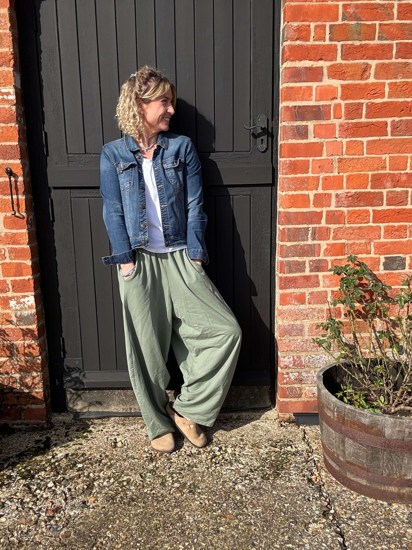 Camden Barrel Joggers | Moss (longer length)