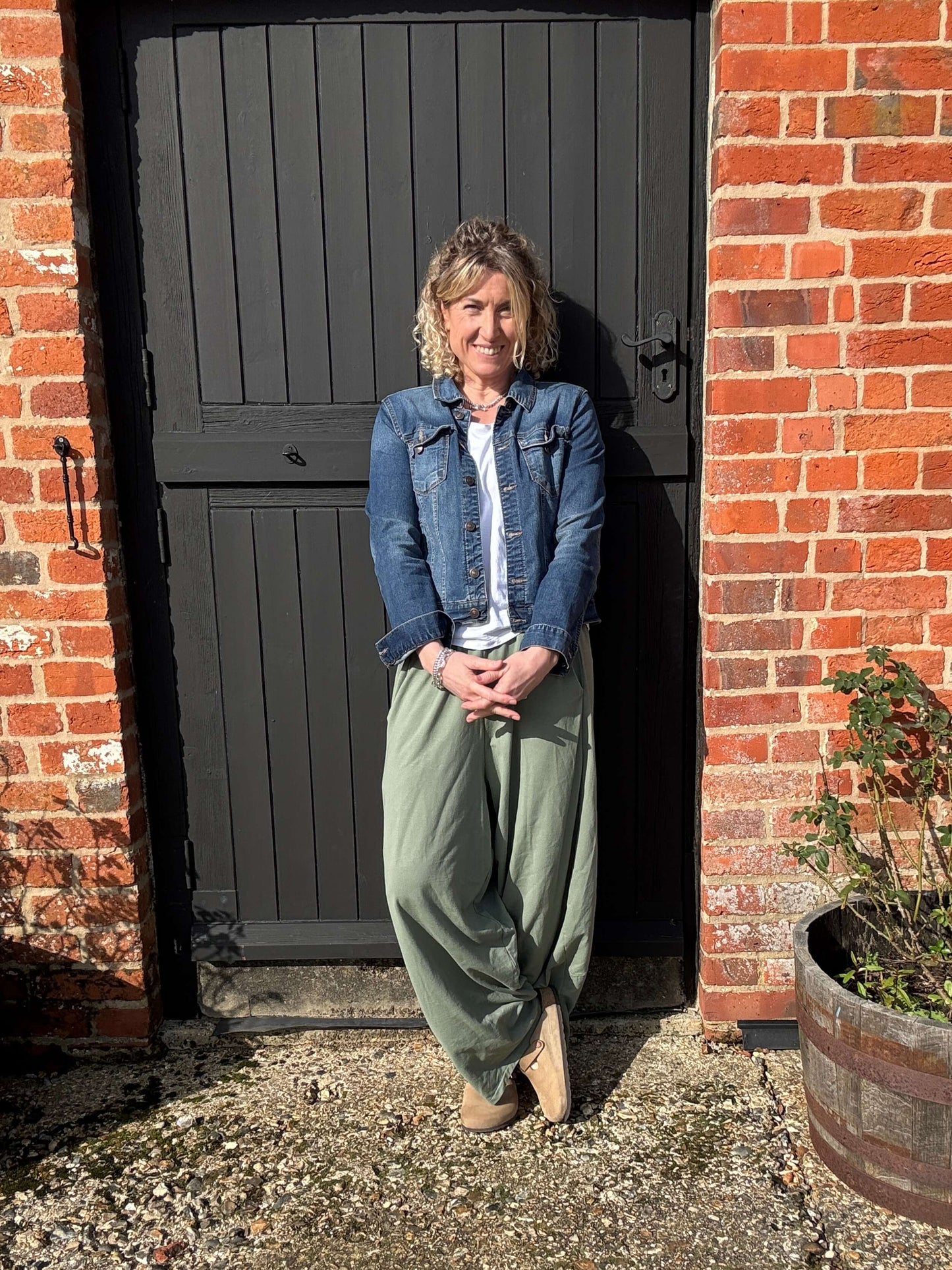 Camden Barrel Joggers | Moss (longer length)