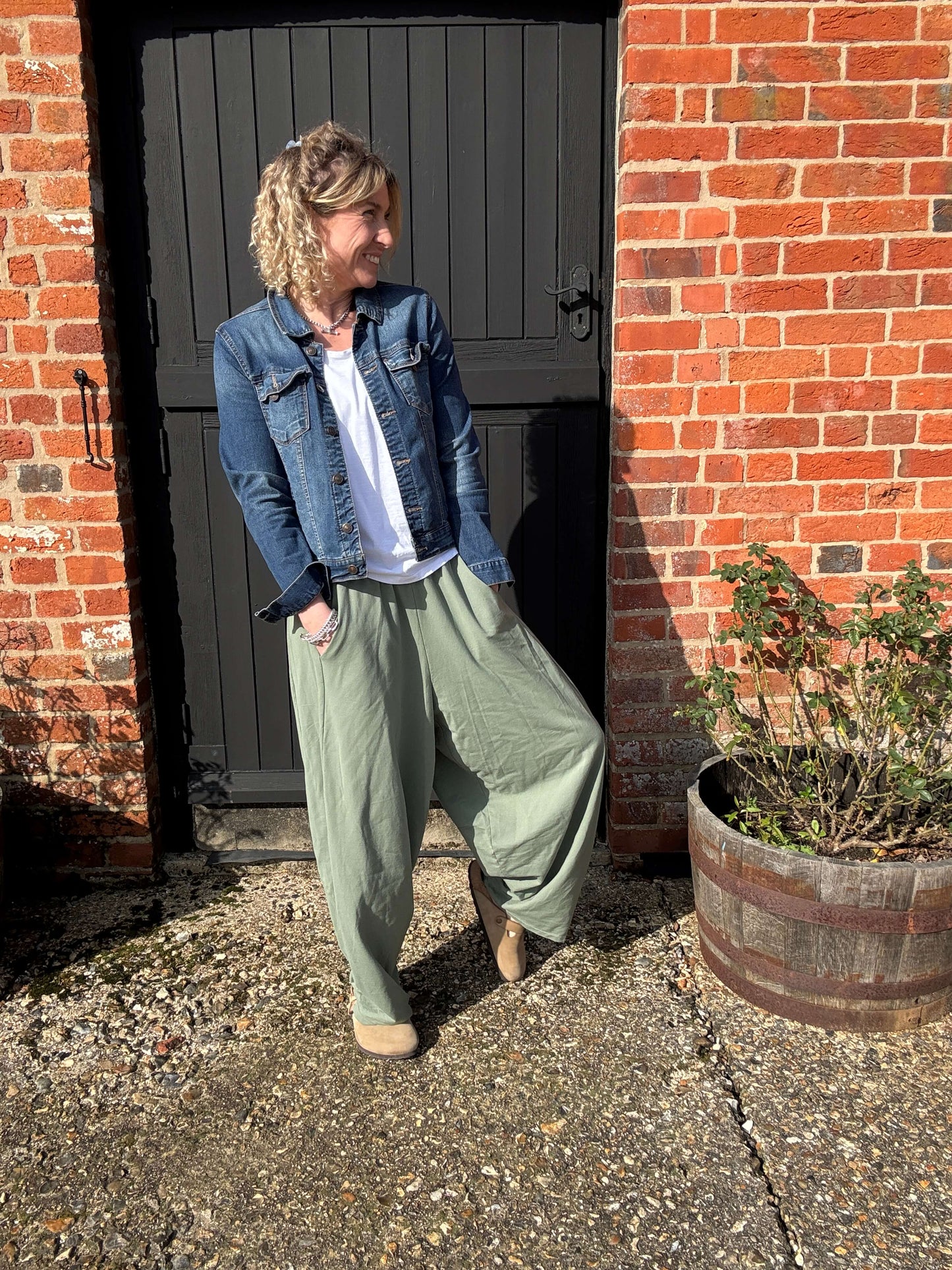 Camden Barrel Joggers | Moss (longer length)