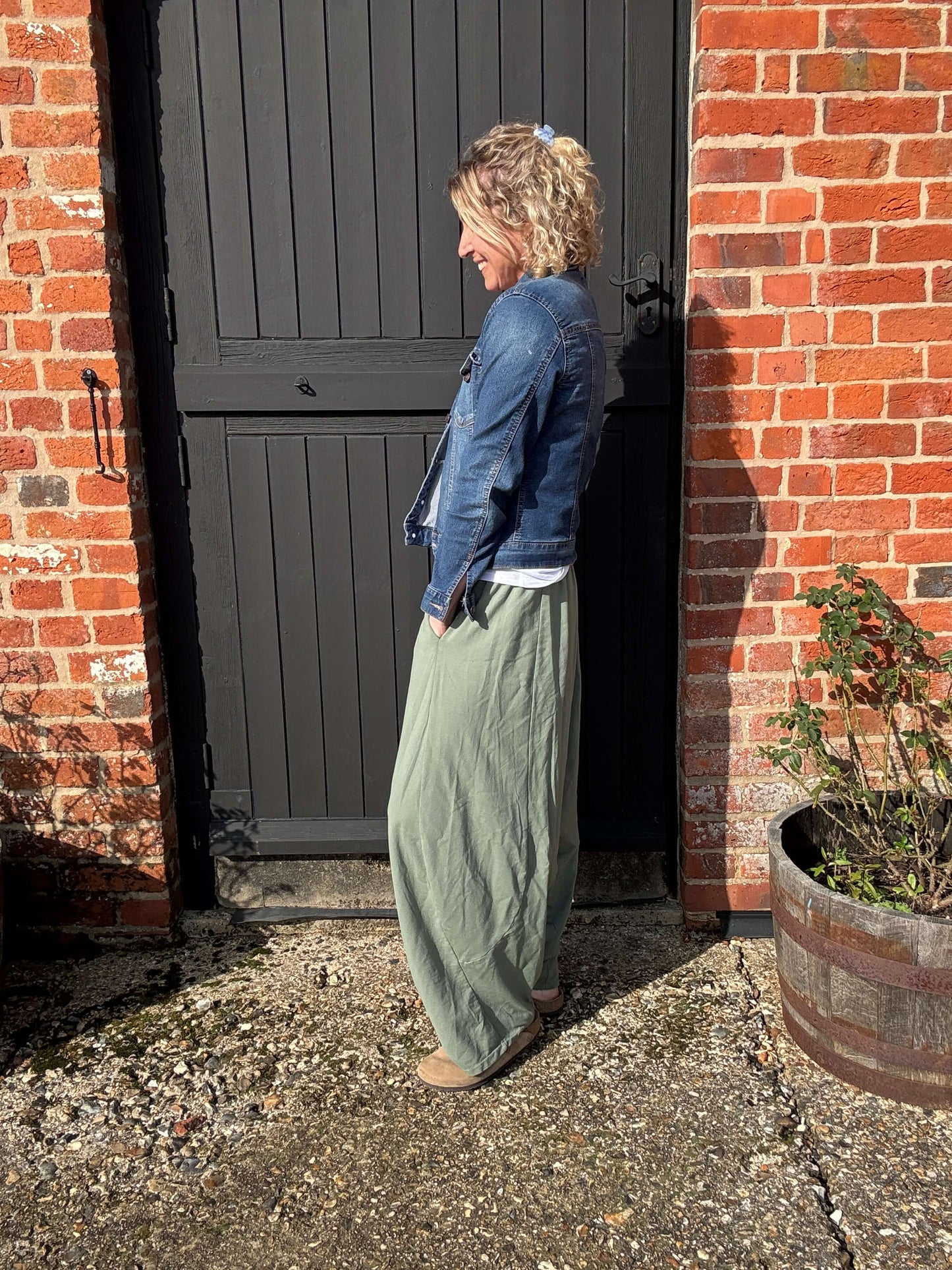 Camden Barrel Joggers | Moss (longer length)