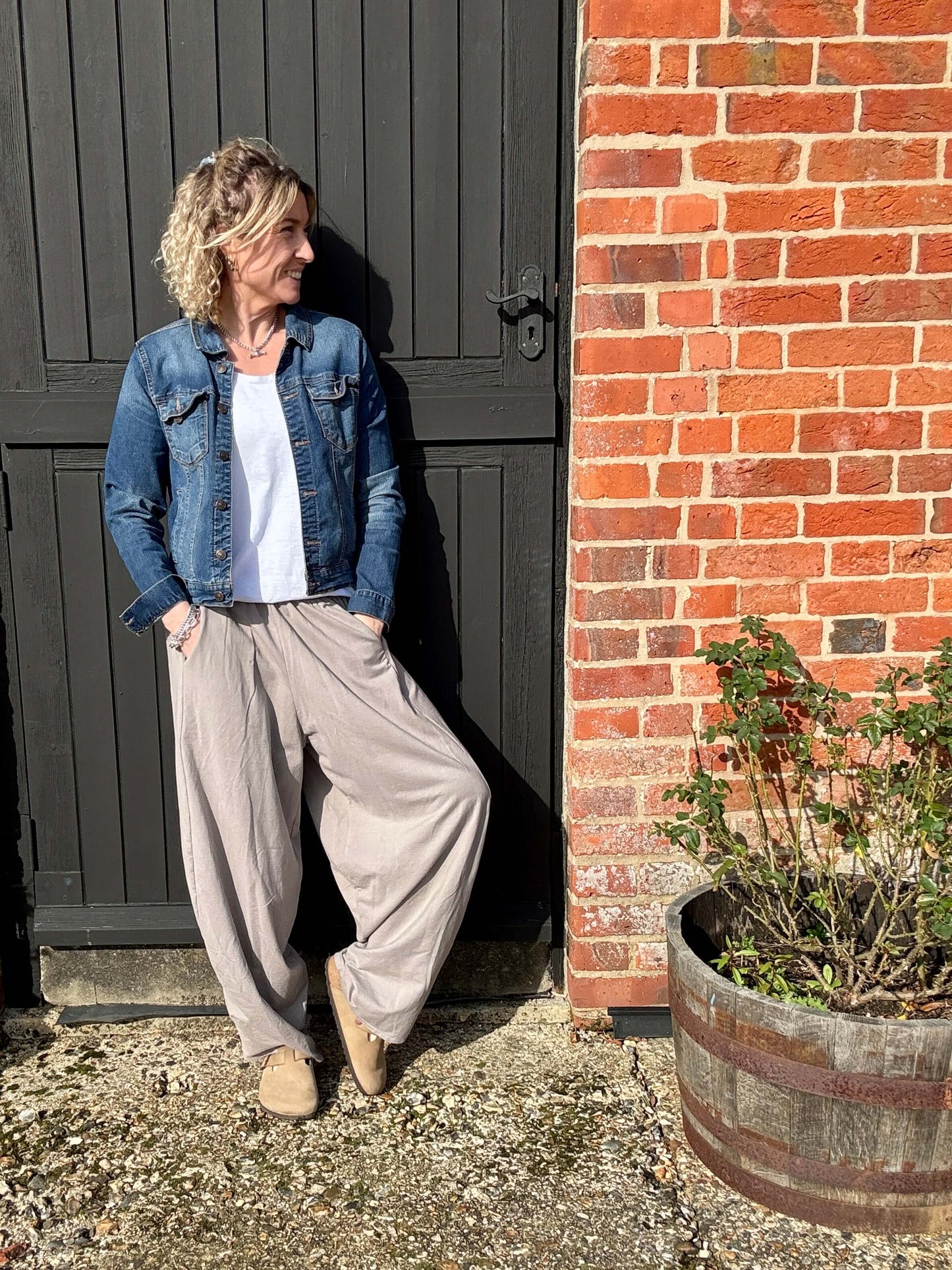 Camden Barrel Joggers | Mole (longer length)