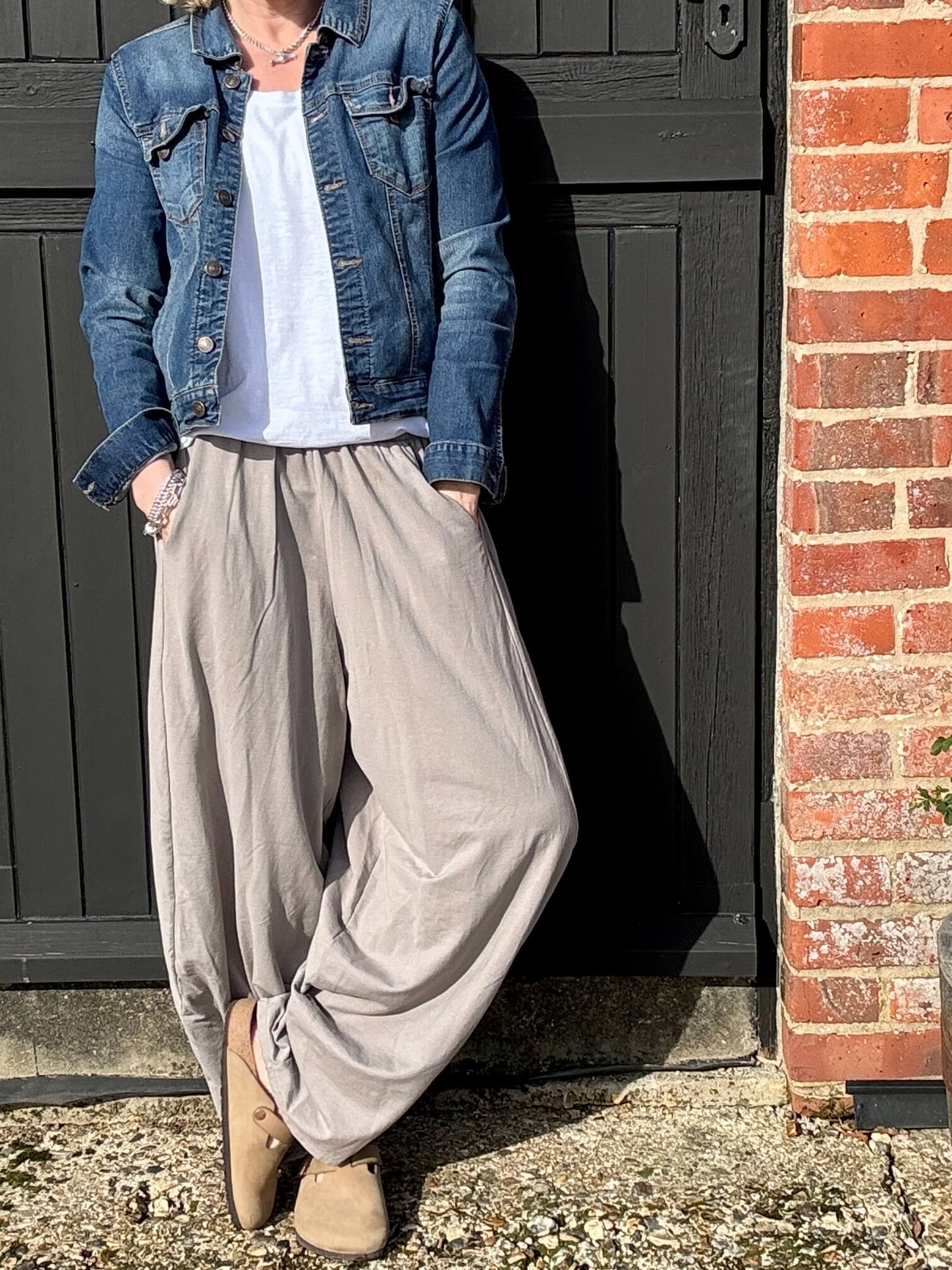 Camden Barrel Joggers | Mole (longer length)