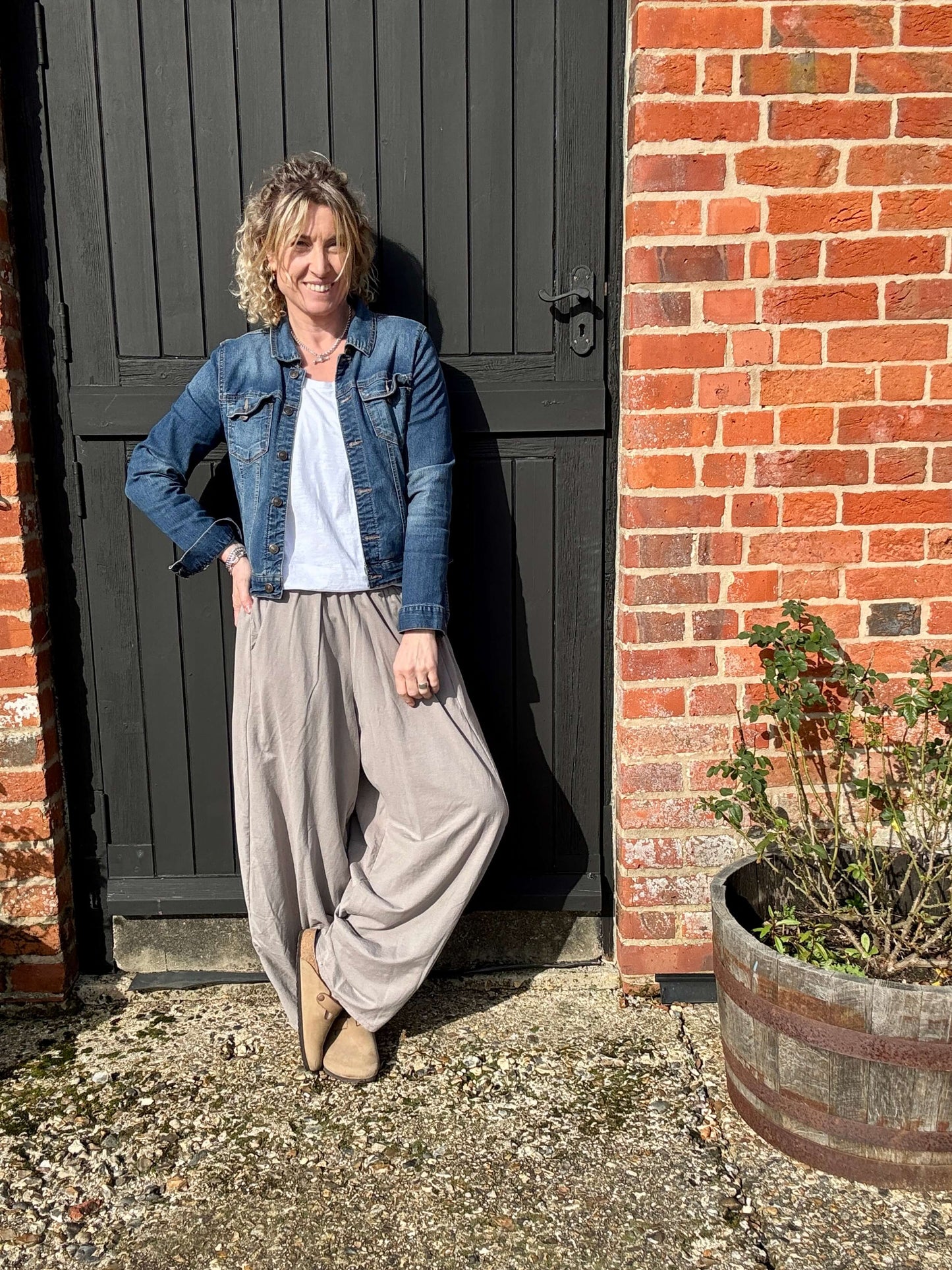 Camden Barrel Joggers | Mole (longer length)