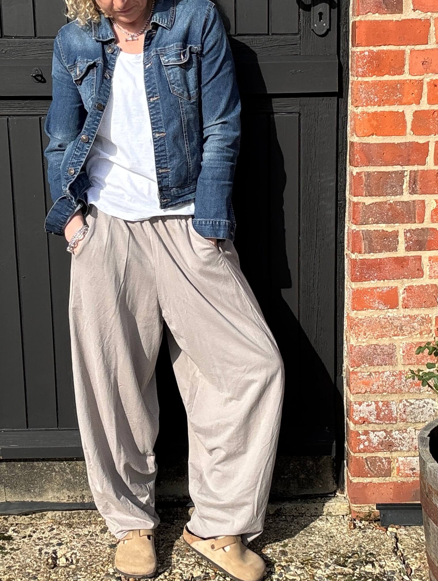 Camden Barrel Joggers | Mole (longer length)