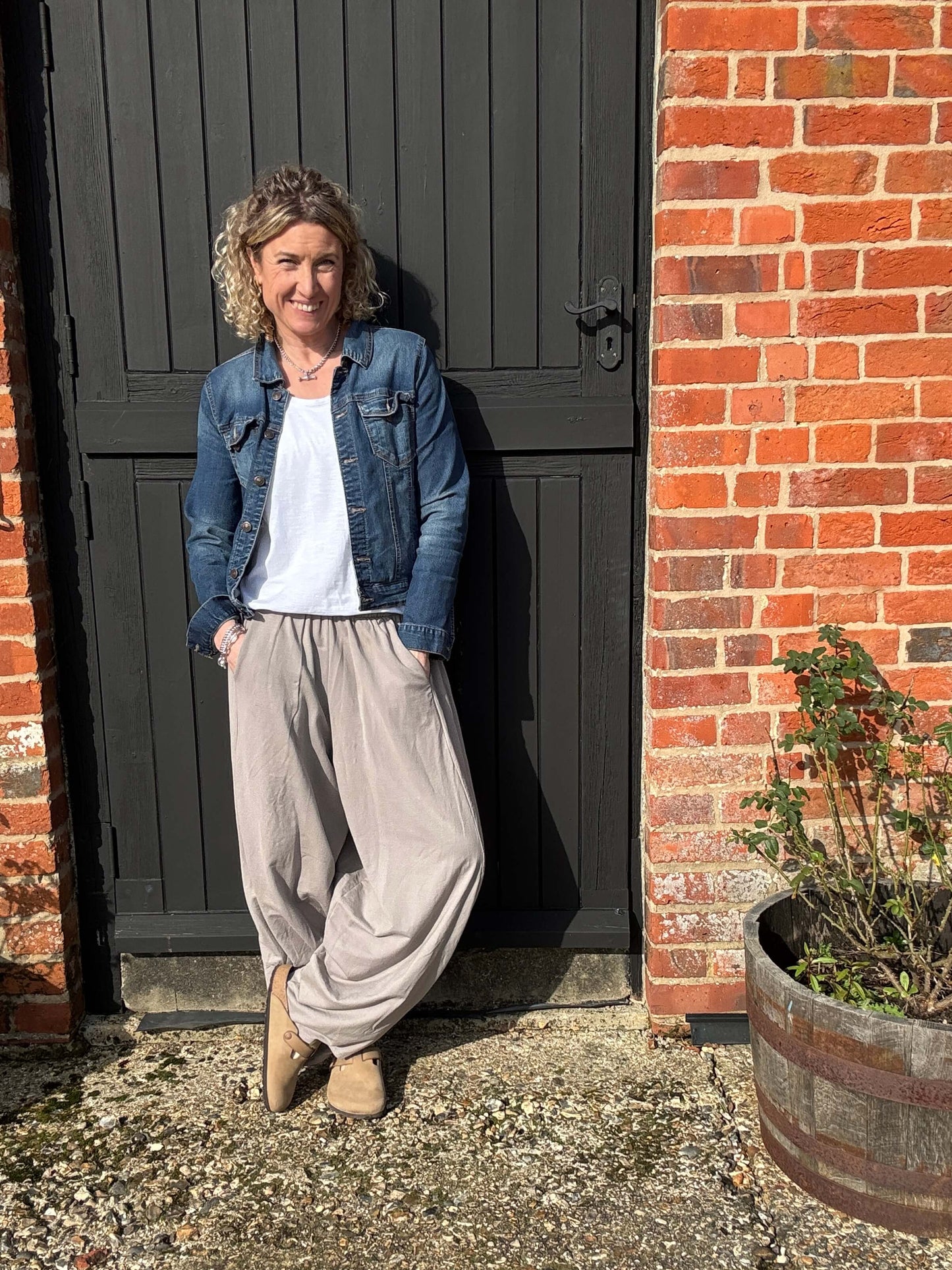 Camden Barrel Joggers | Mole (longer length)