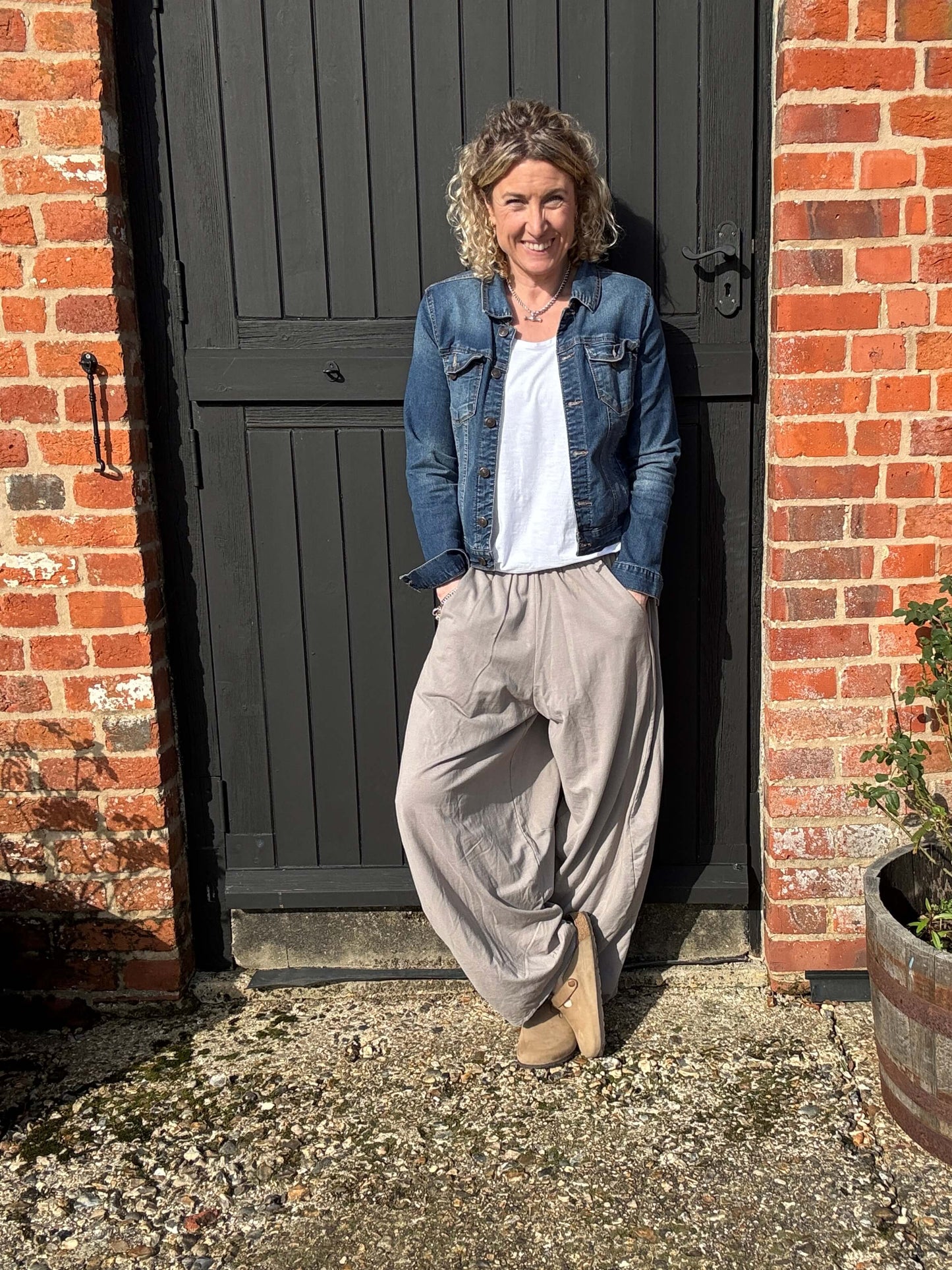 Camden Barrel Joggers | Mole (longer length)