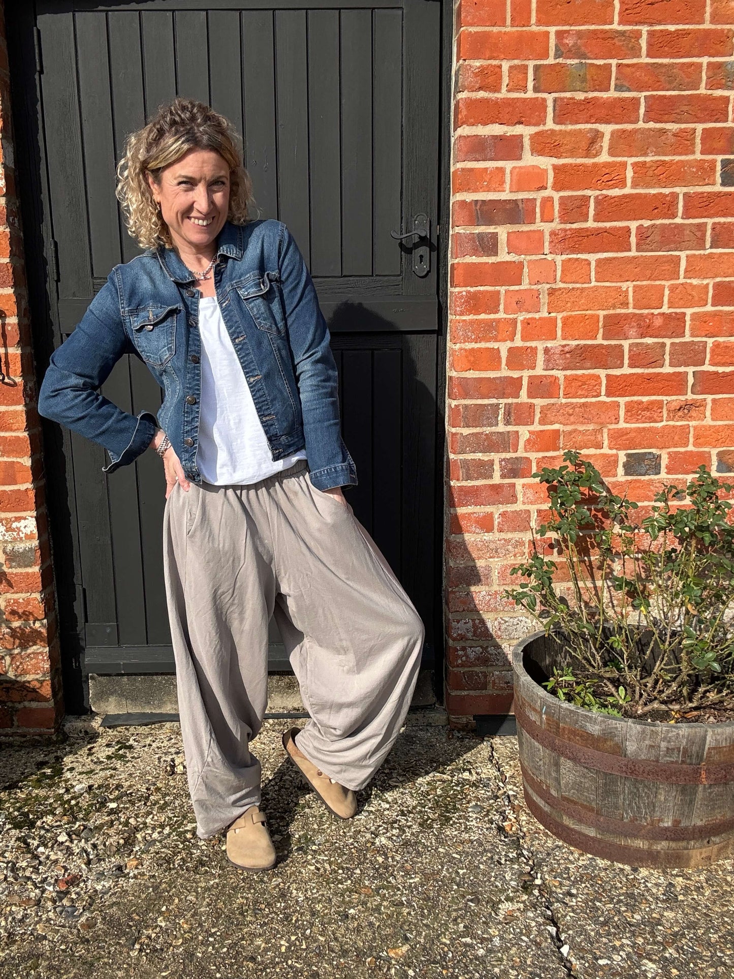 Camden Barrel Joggers | Mole (longer length)