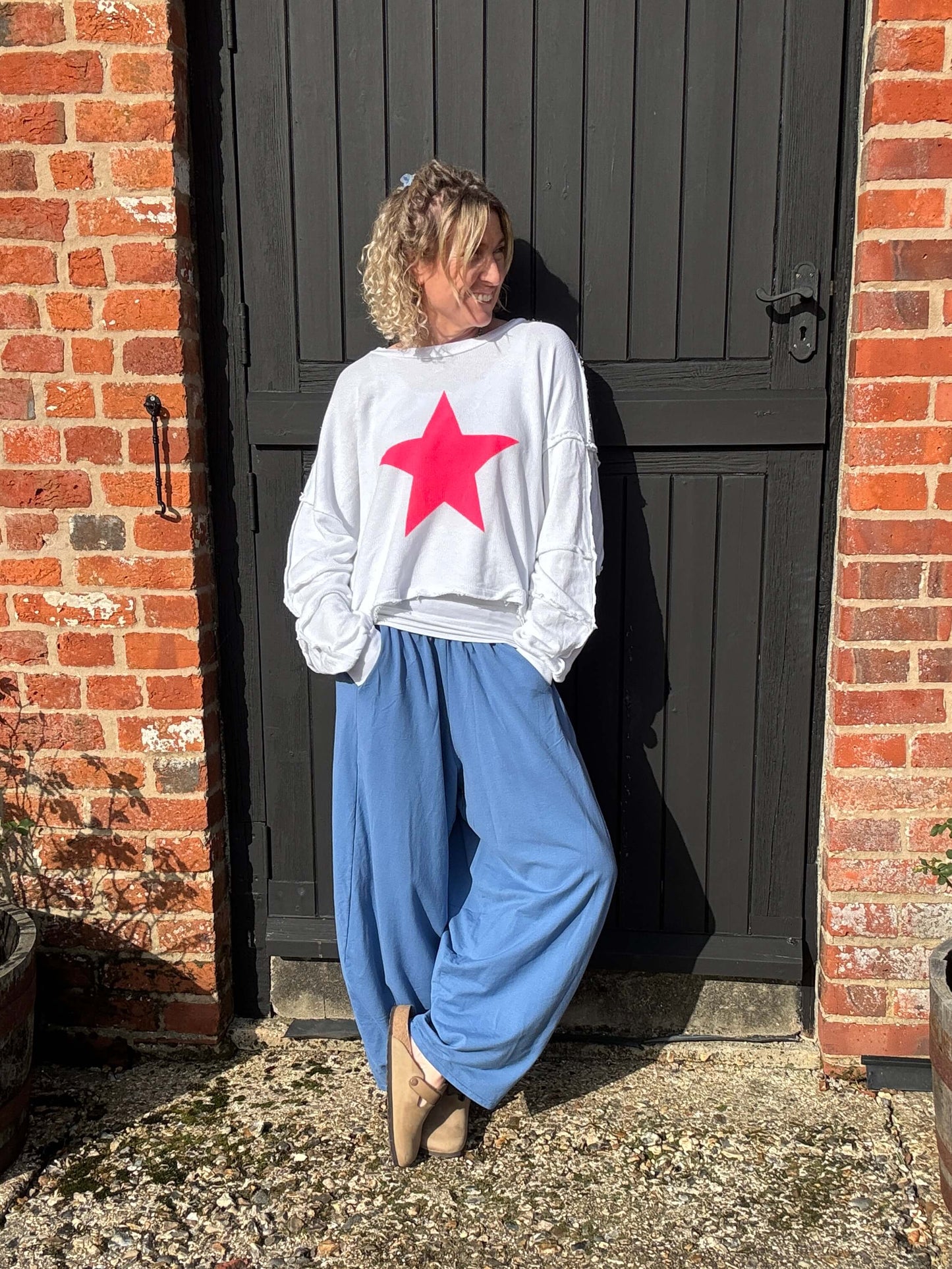 Camden Barrel Joggers | Glacier Blue (longer length)
