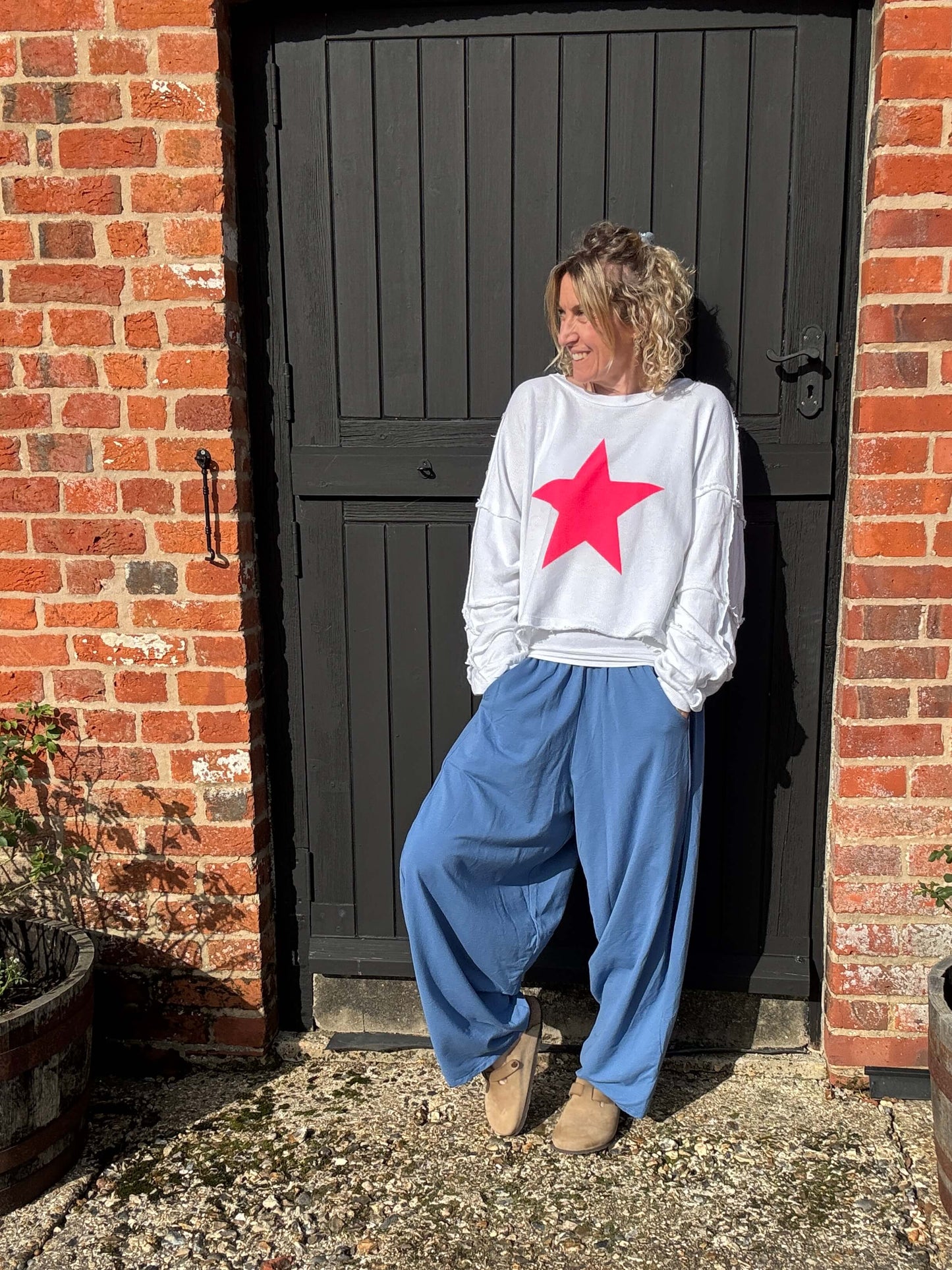 Camden Barrel Joggers | Glacier Blue (longer length)
