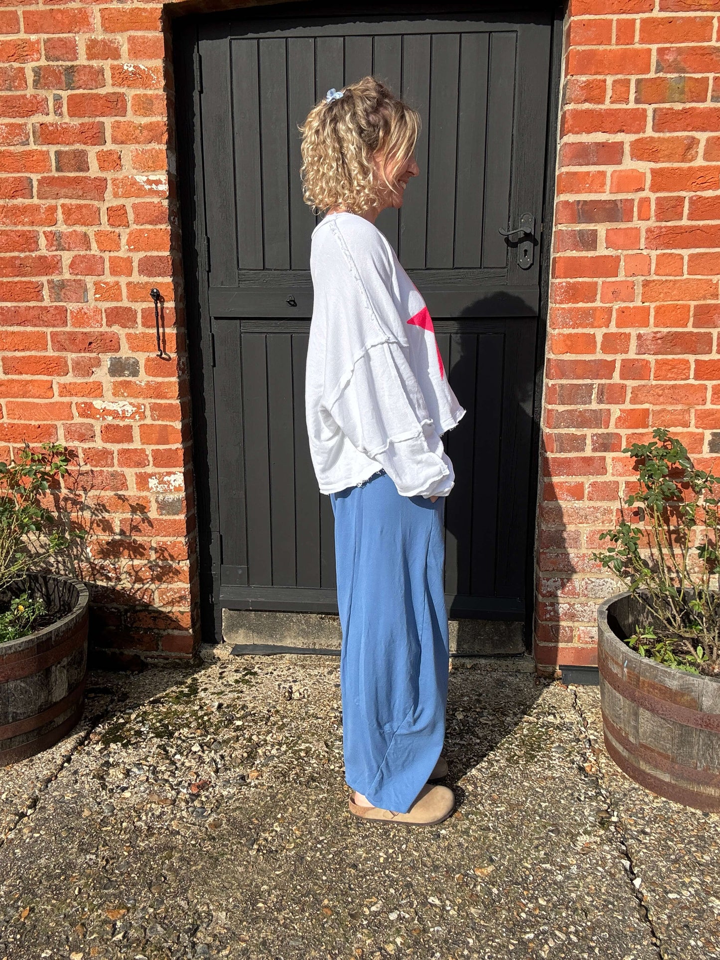 Camden Barrel Joggers | Glacier Blue (longer length)