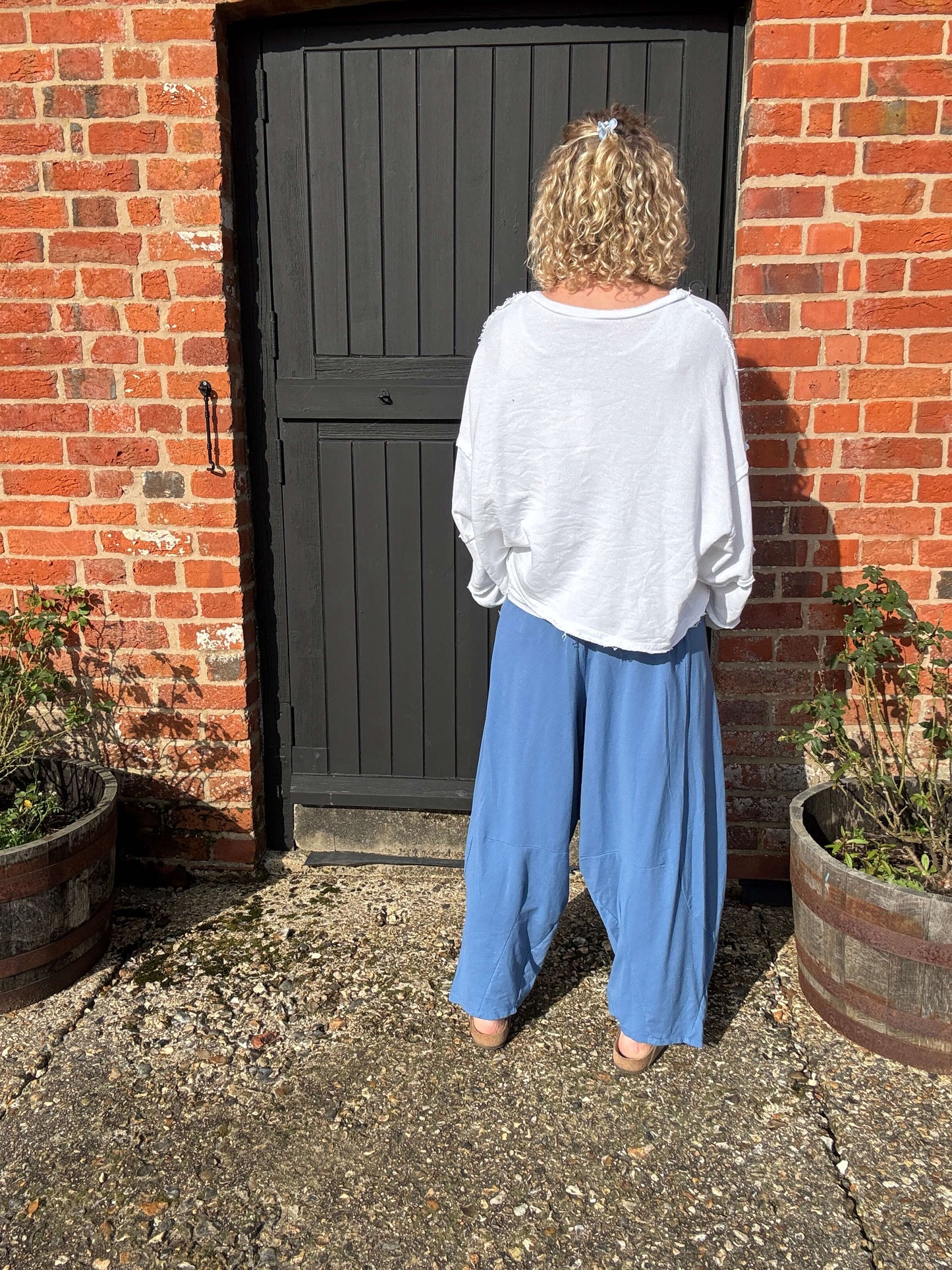 Camden Barrel Joggers | Glacier Blue (longer length)