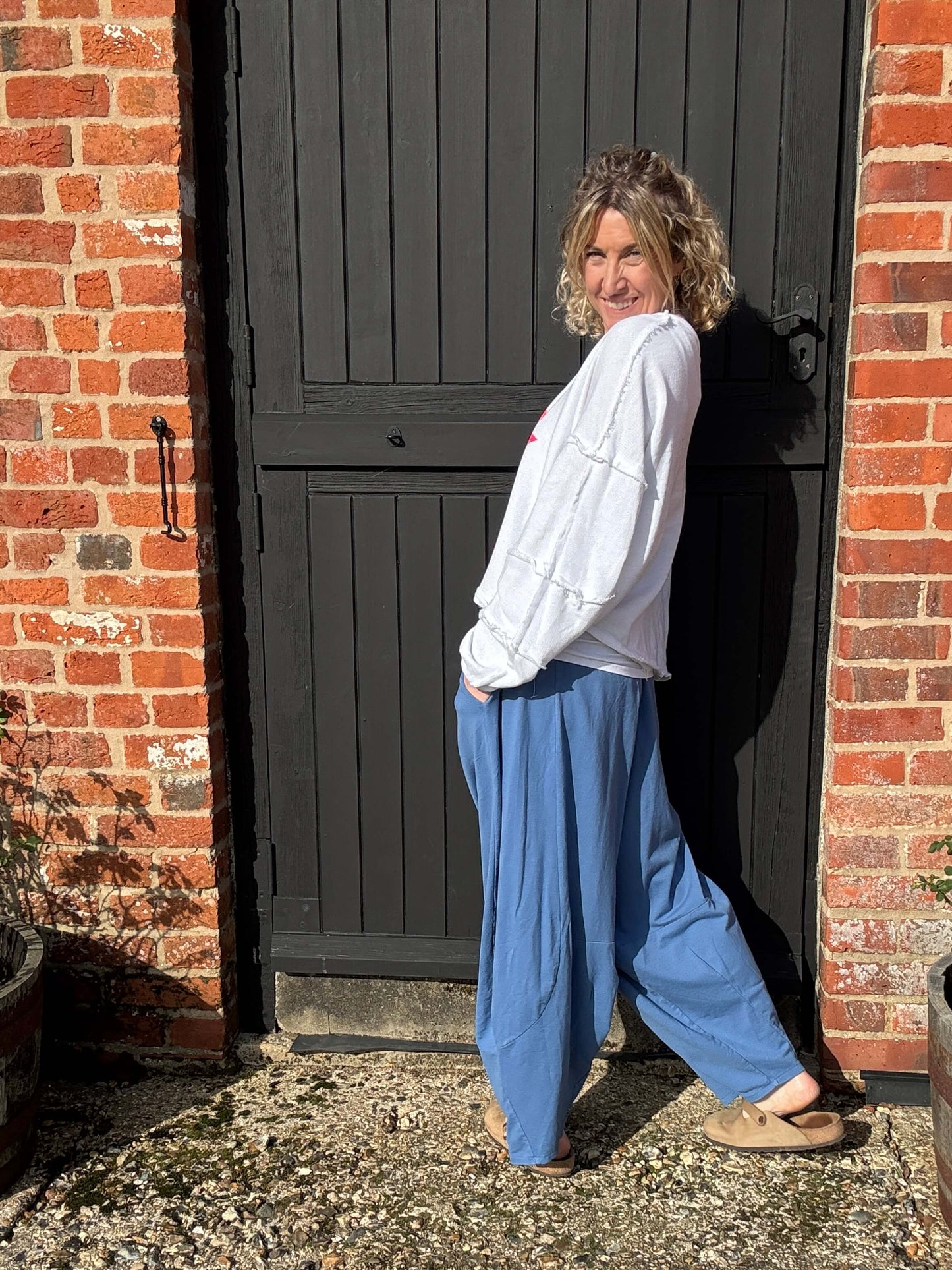 Camden Barrel Joggers | Glacier Blue (longer length)