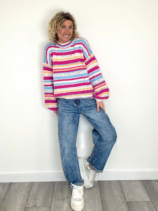 Pink Candy Stripe Jumper