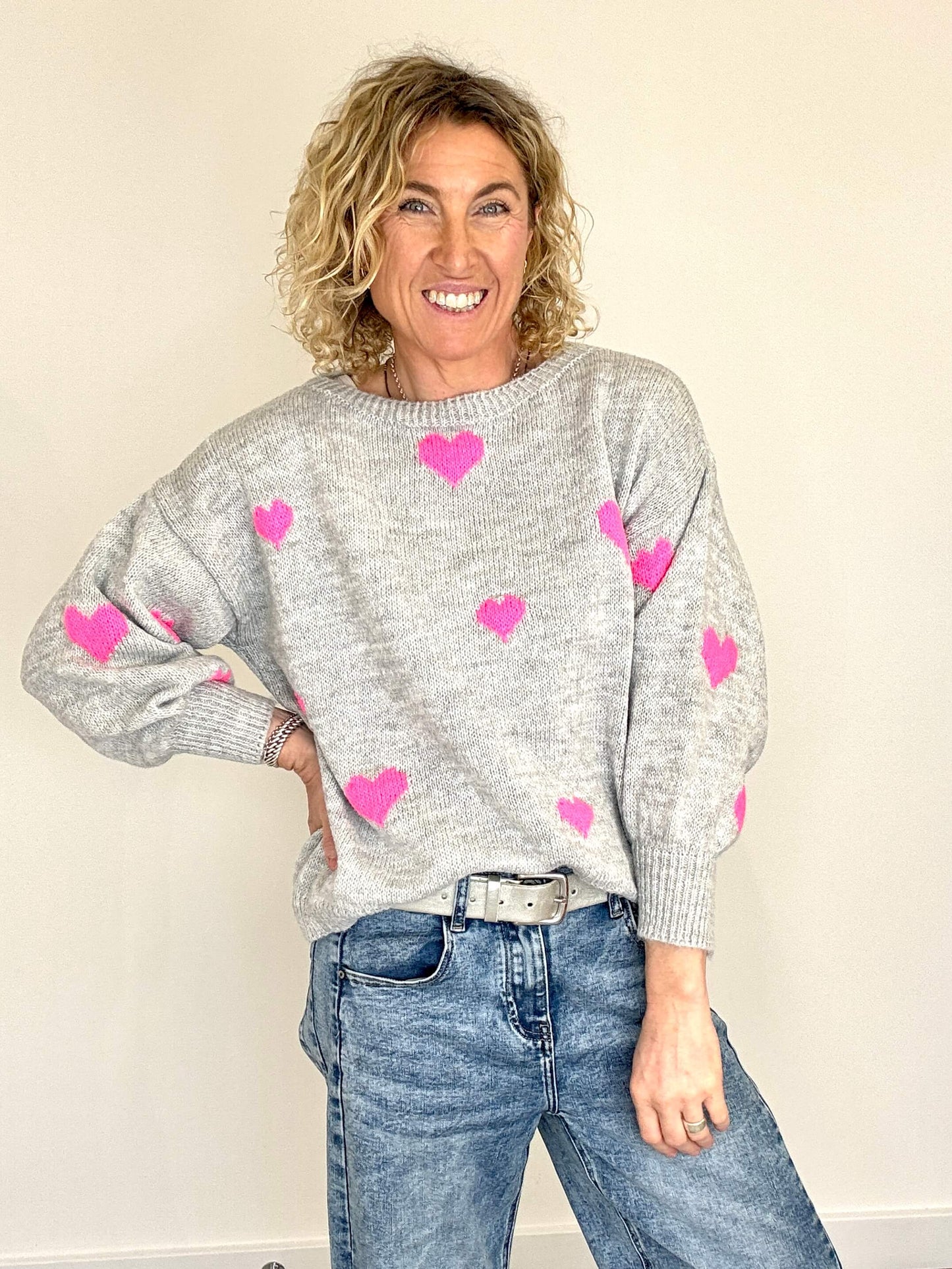 Pink Heart Jumper