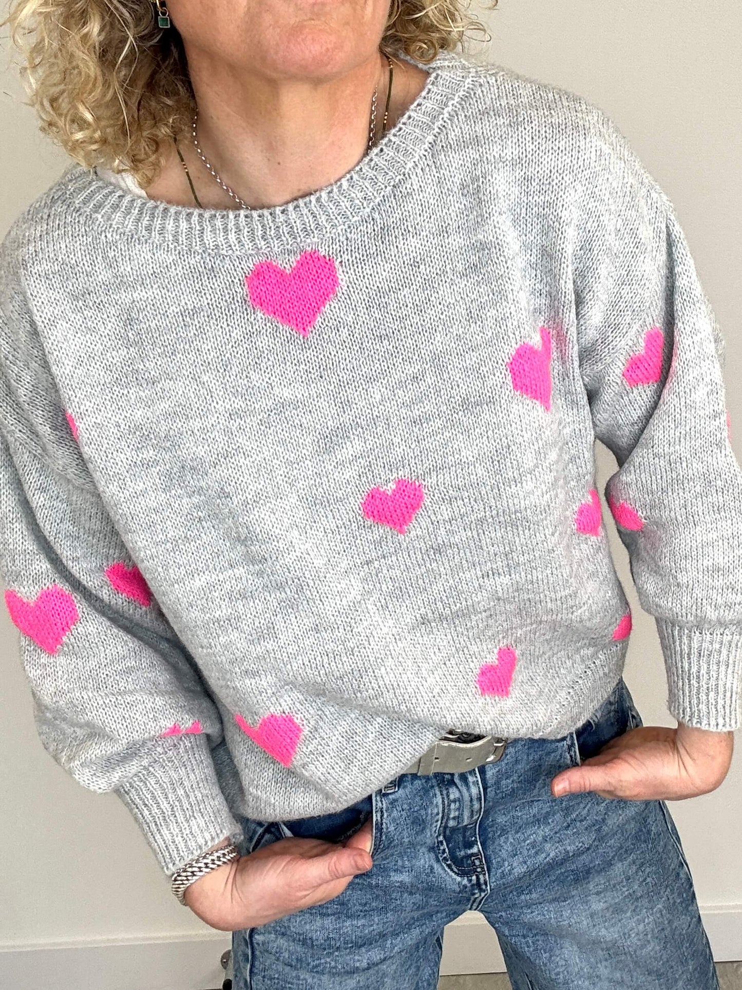 Pink Heart Jumper