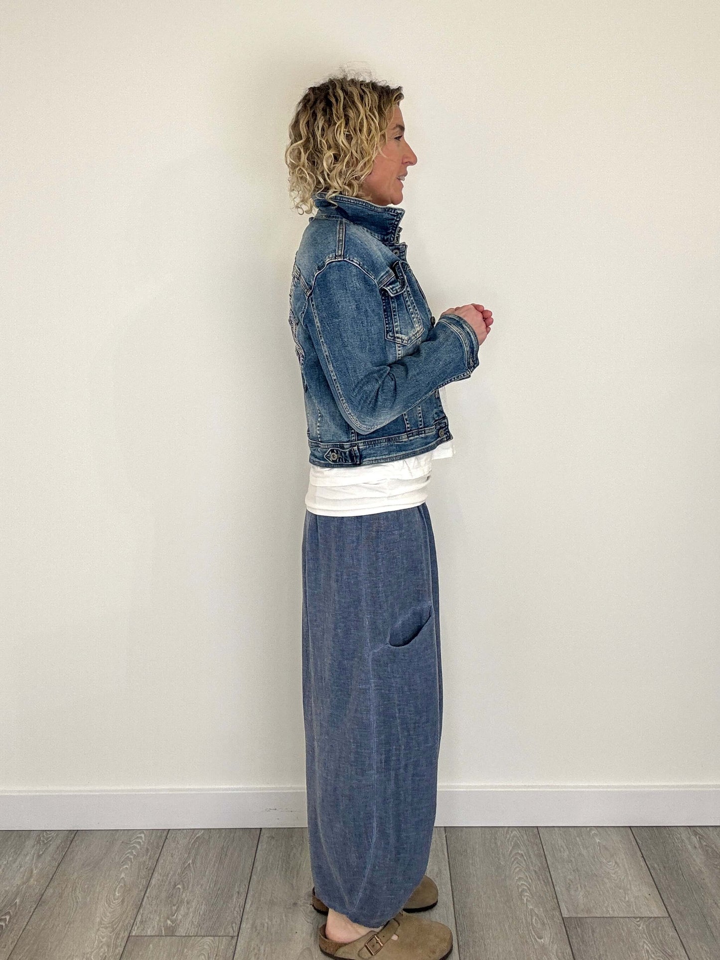Nomad Barrel Pant | Washed Denim