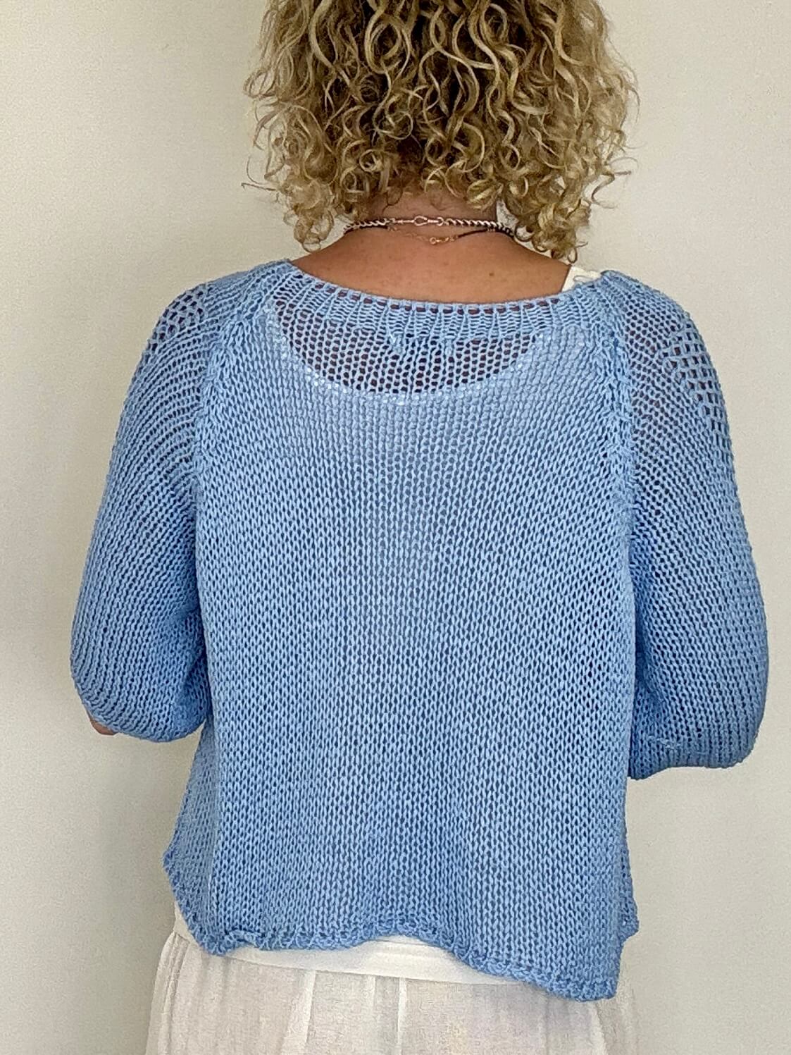 San Tropez Crochet Knit | Sky