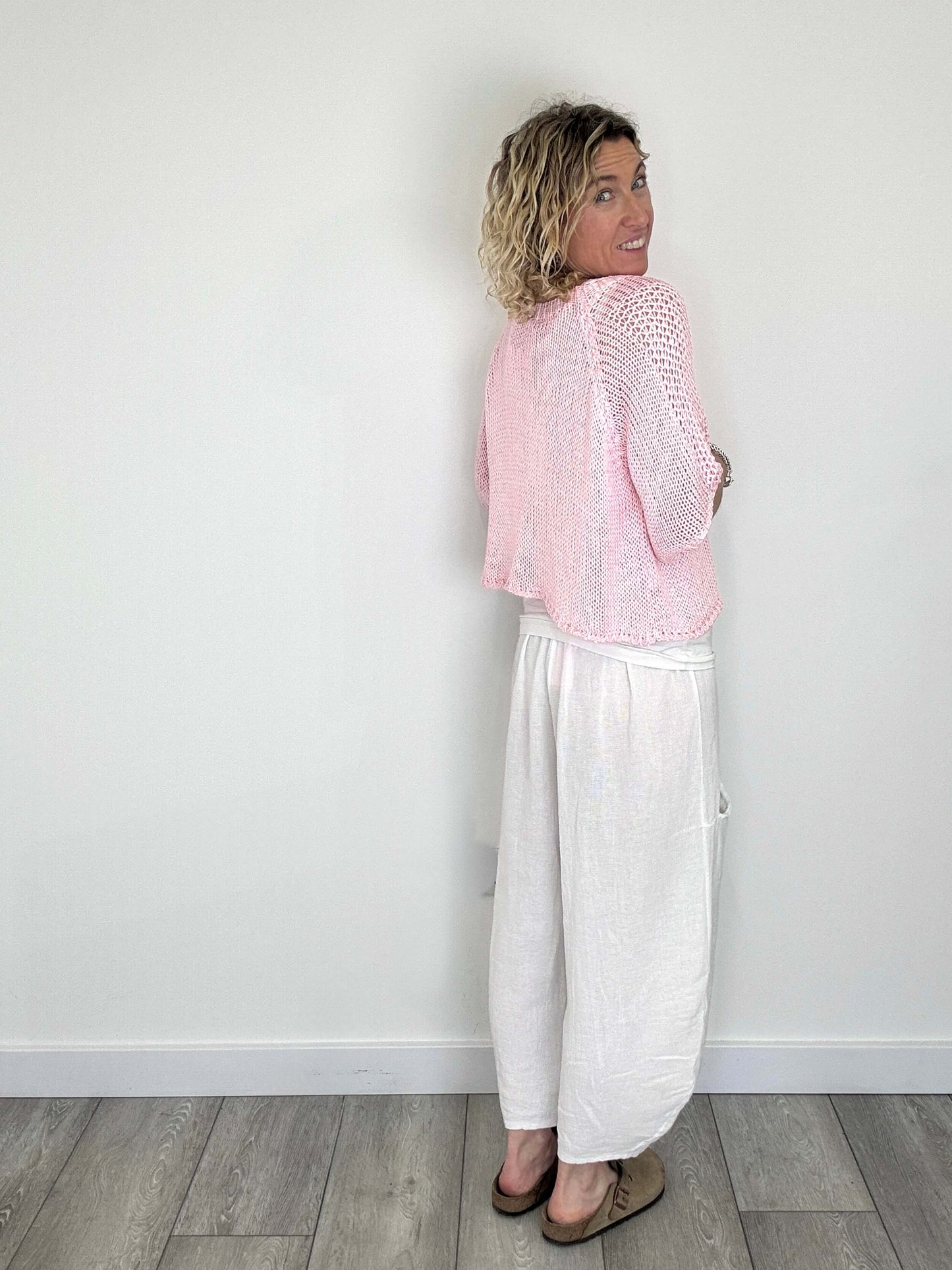 San Tropez Crochet Knit | Baby Pink