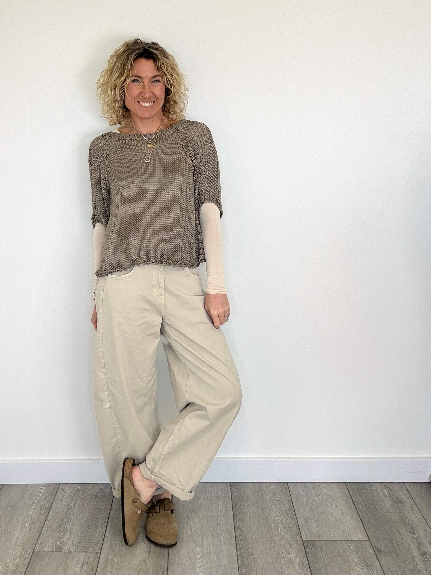 Spring Carnaby Barrel Jeans |  Almond Milk (NEW)