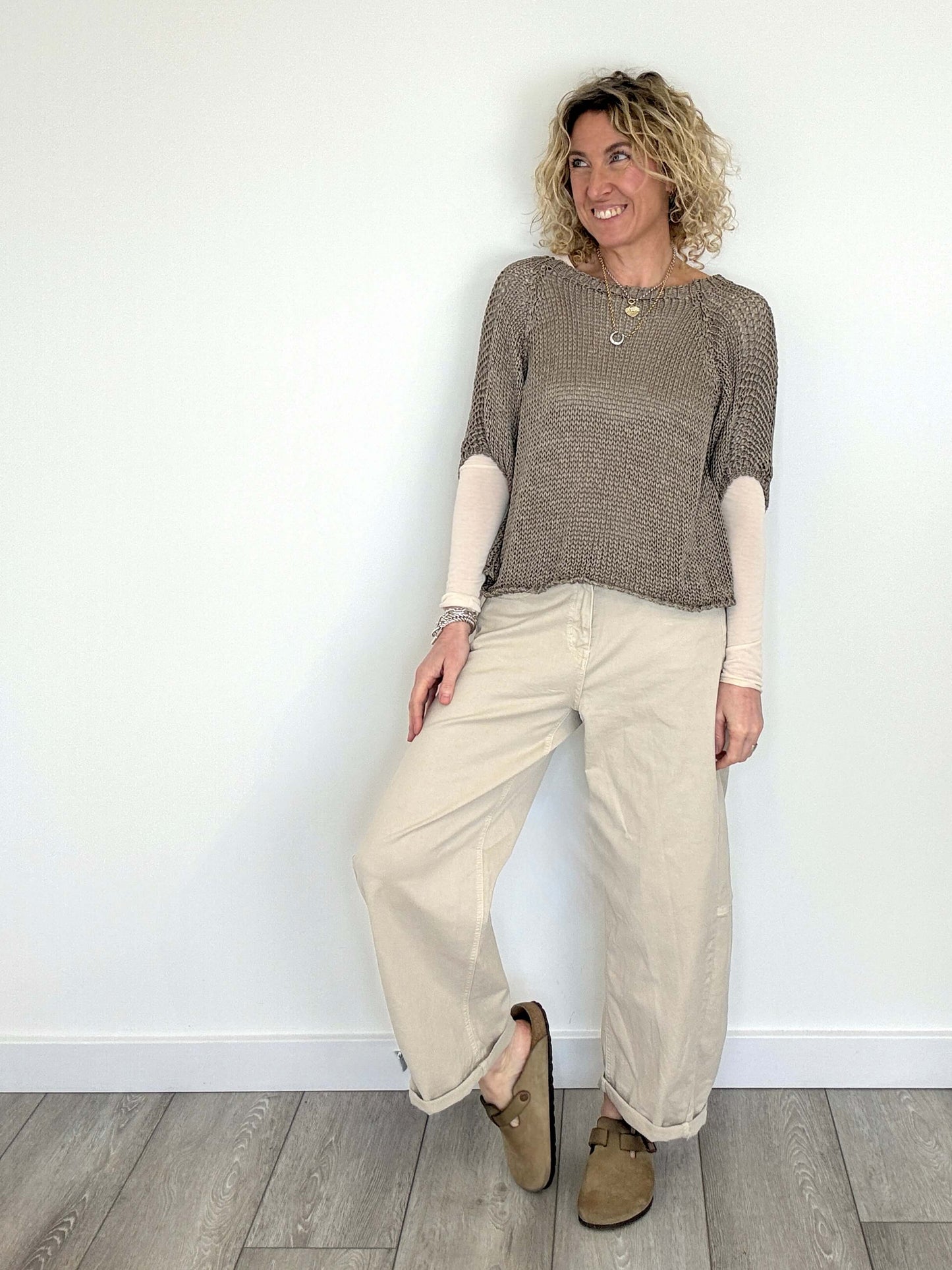 Spring Carnaby Barrel Jeans |  Almond Milk (NEW)