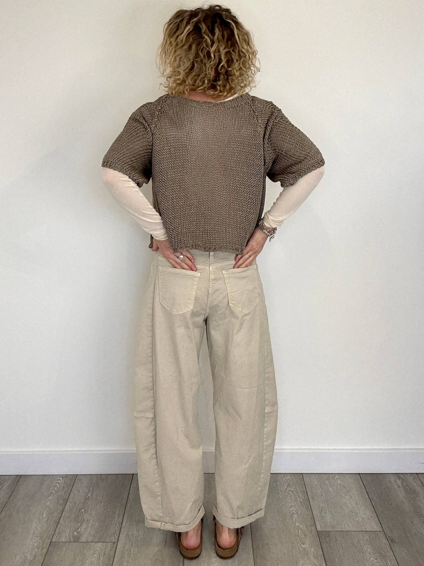Spring Carnaby Barrel Jeans |  Almond Milk (NEW)