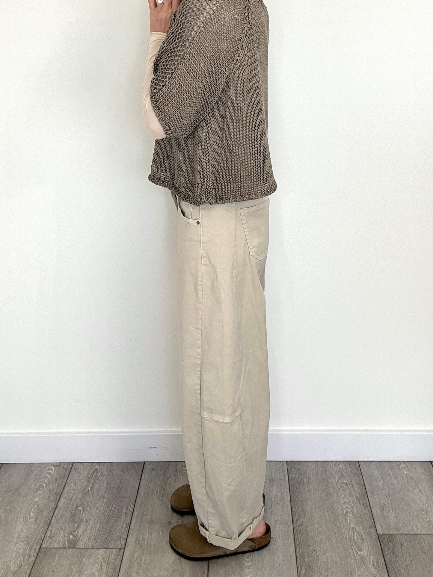 San Tropez Crochet Knit | Taupe