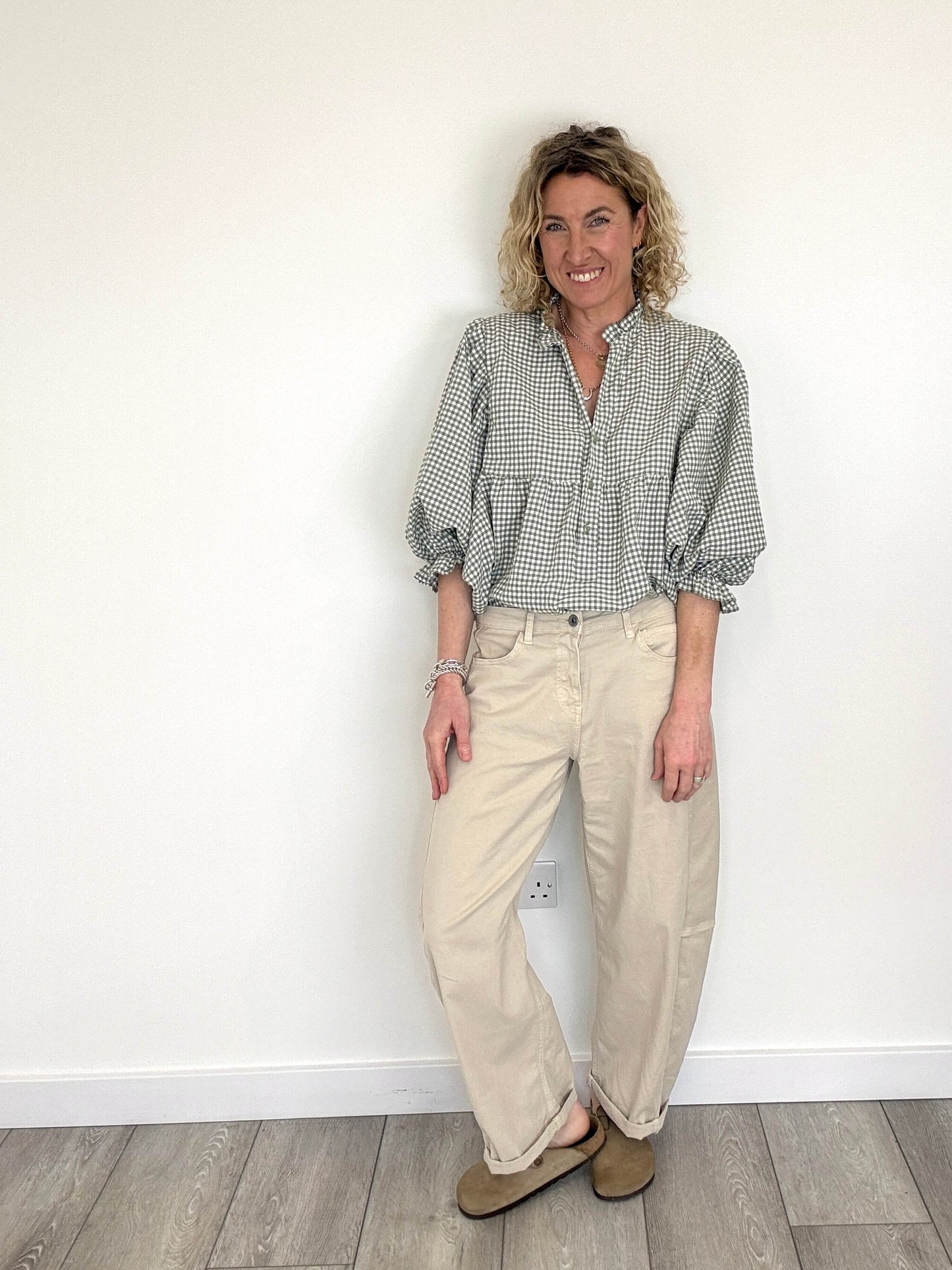 Honey Blouse | Sage Gingham
