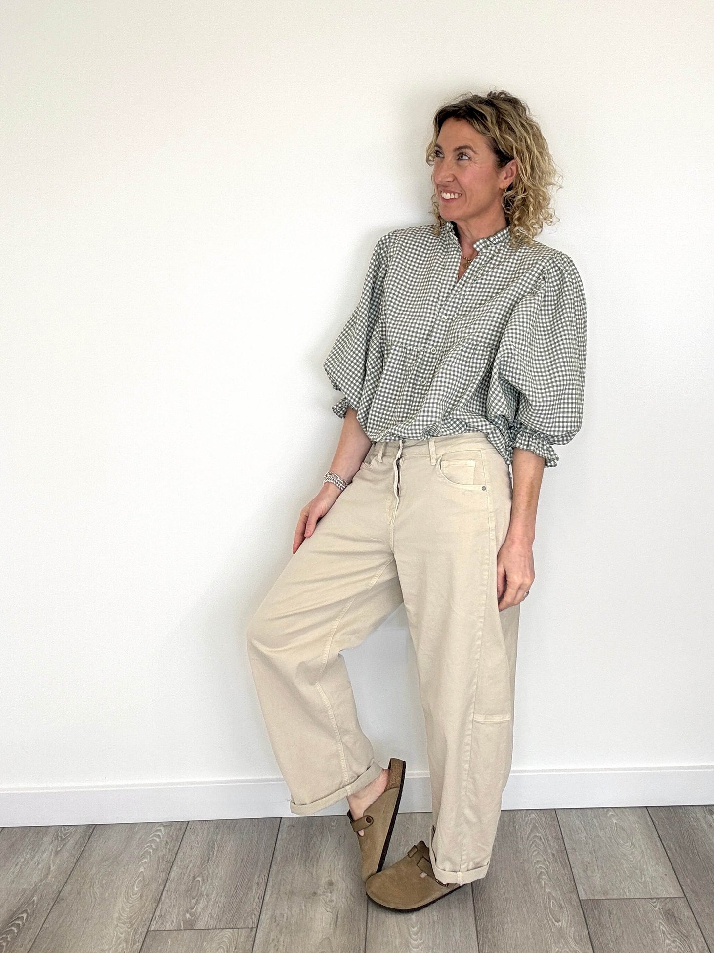 Honey Blouse | Sage Gingham