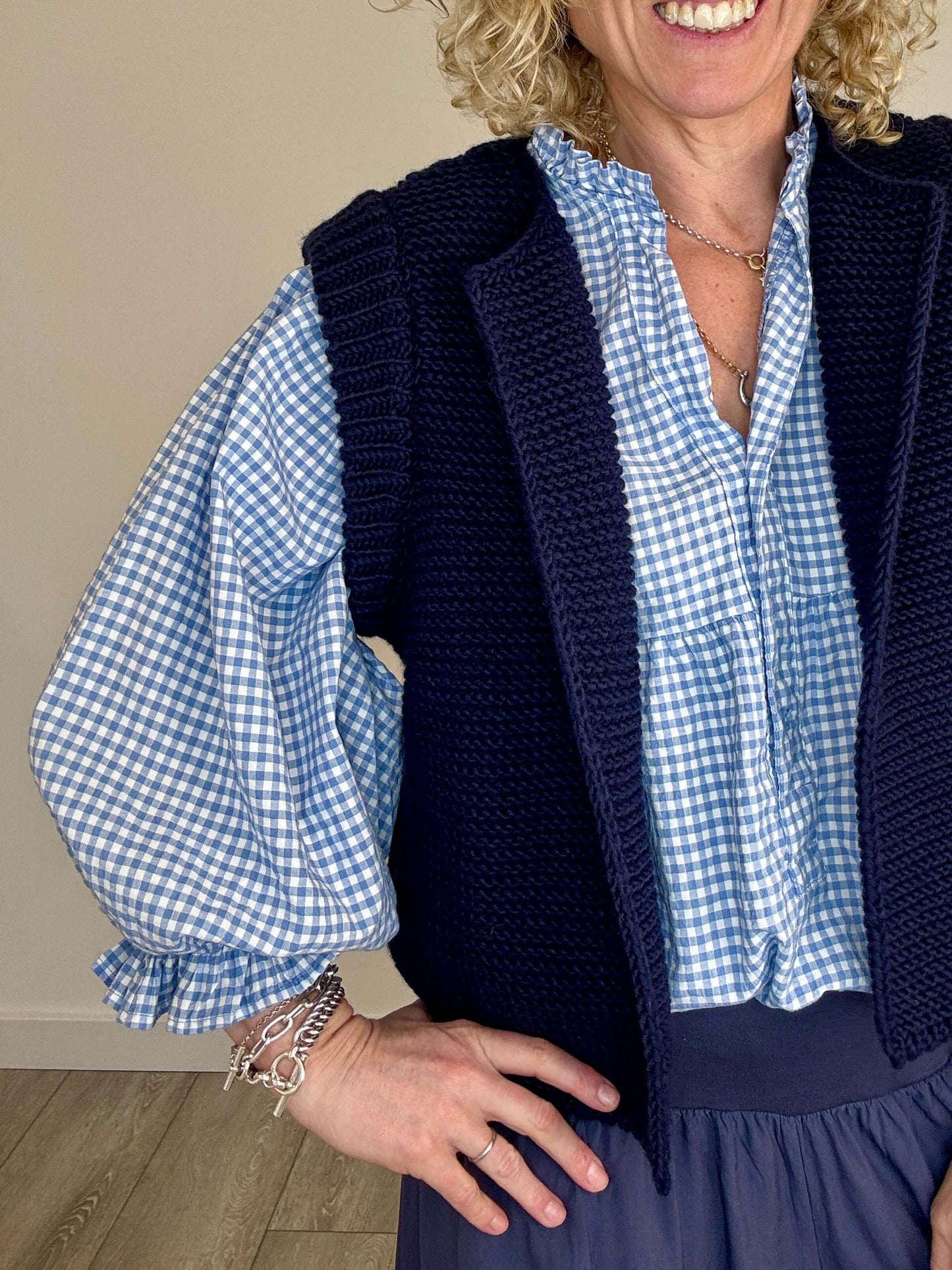 Mia Knitted Gilet | Navy