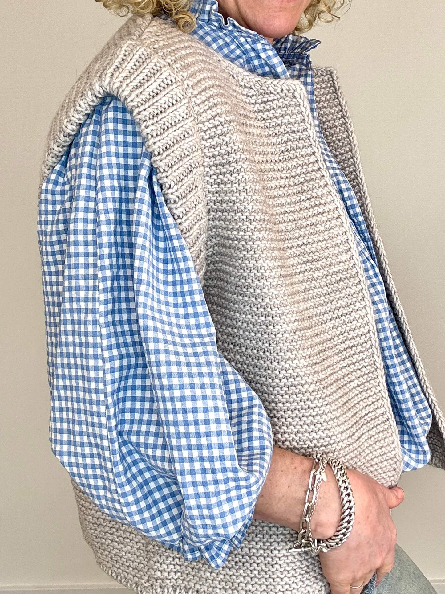 Mia Knitted Gilet | Putty