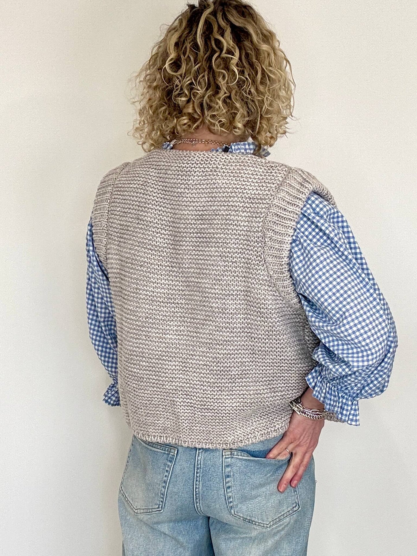 Mia Knitted Gilet | Putty