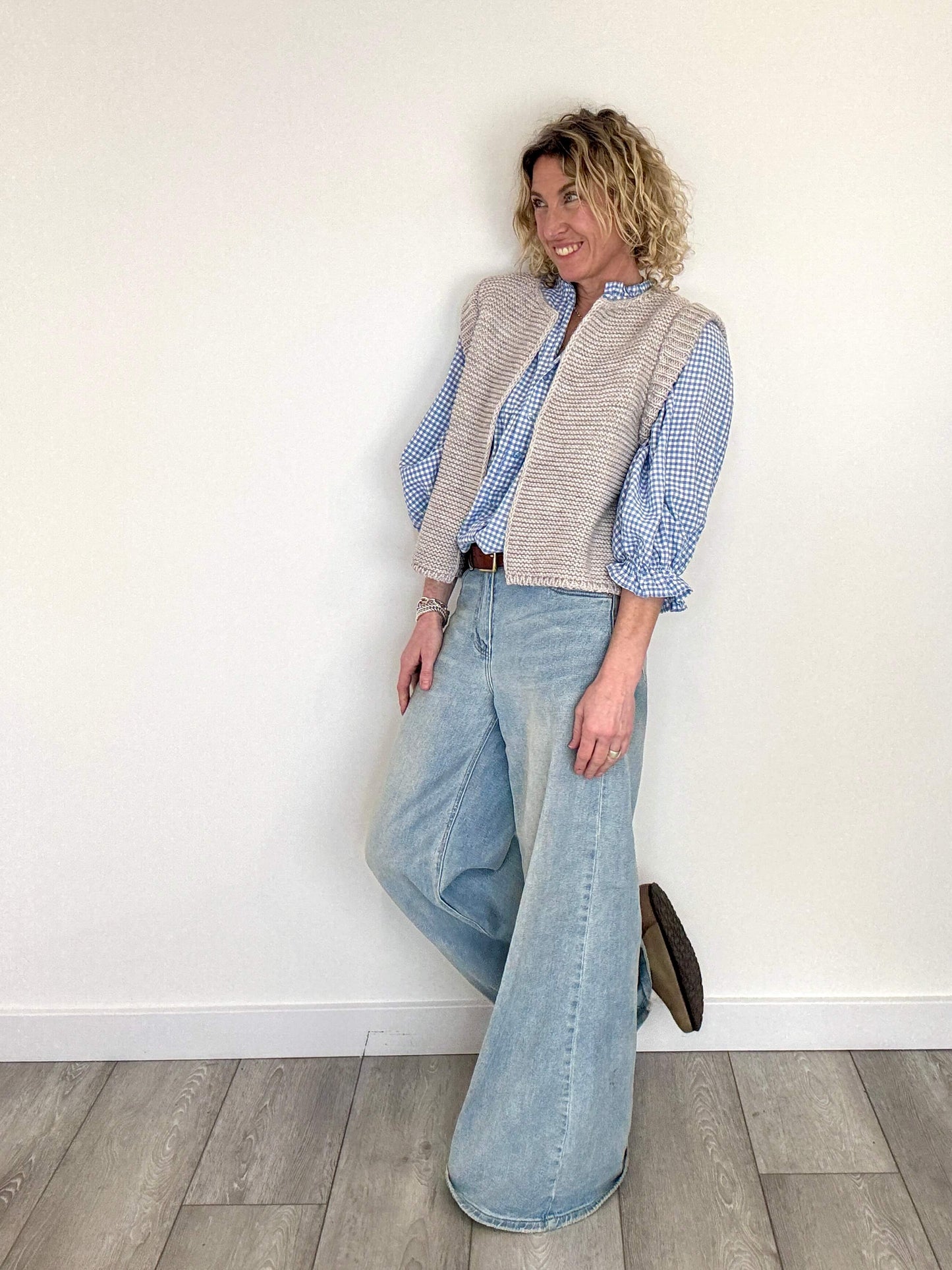 Mia Knitted Gilet | Putty