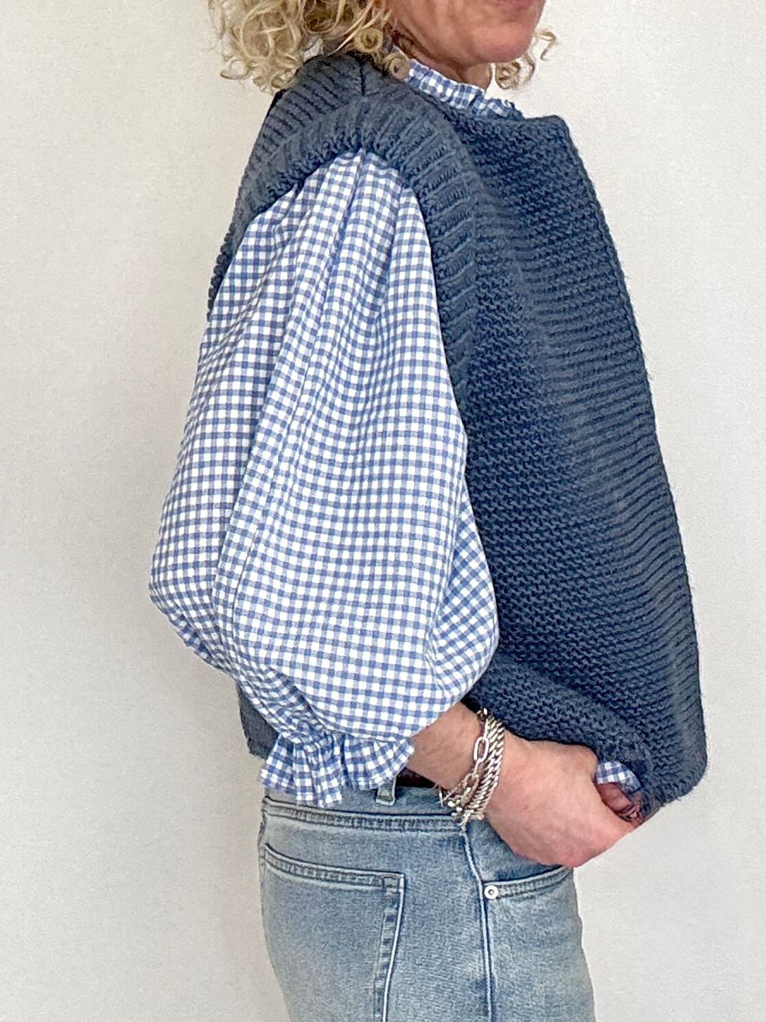 Mia Knitted Gilet | Denim
