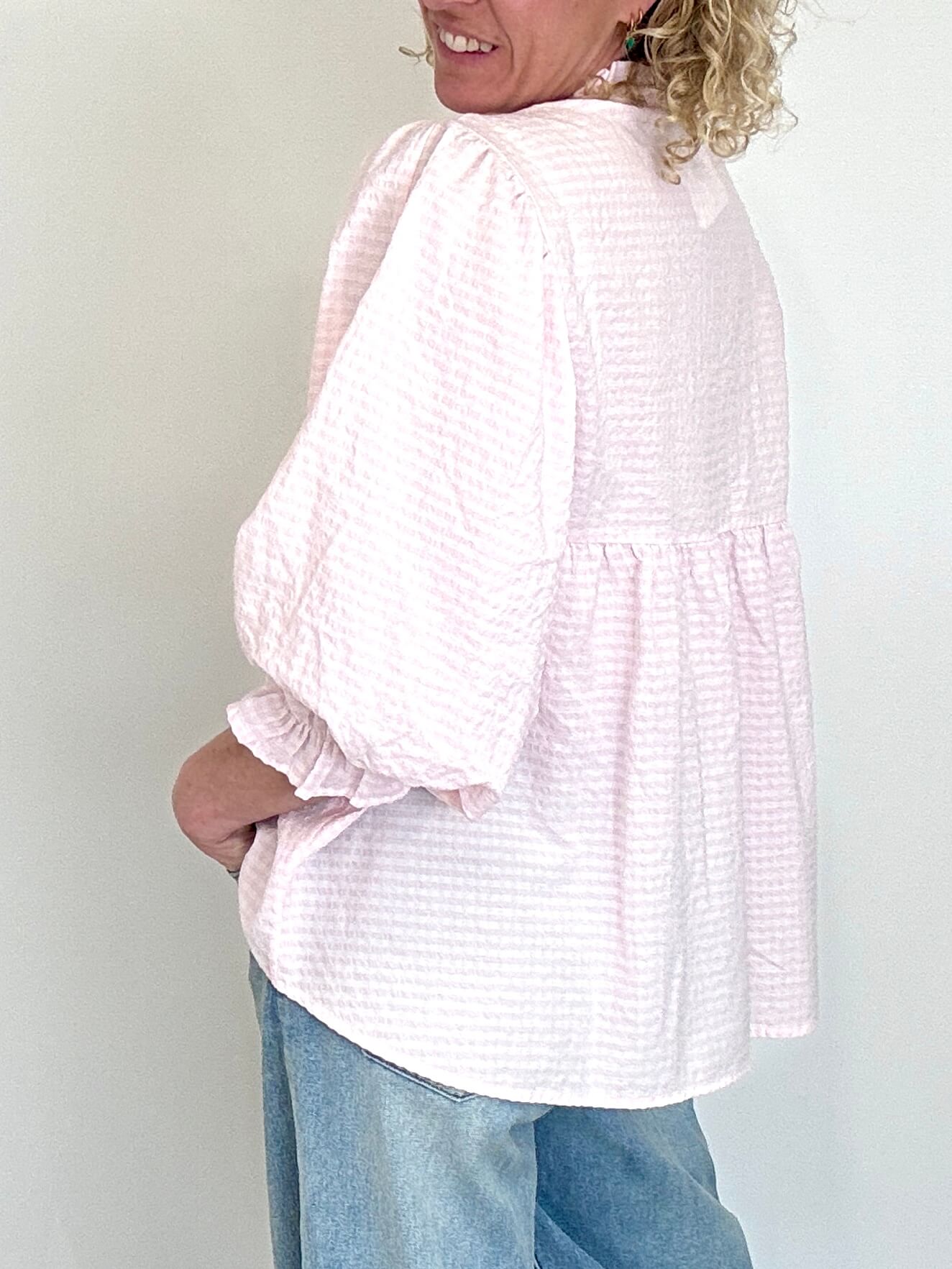 Honey Blouse | Pink Gingham