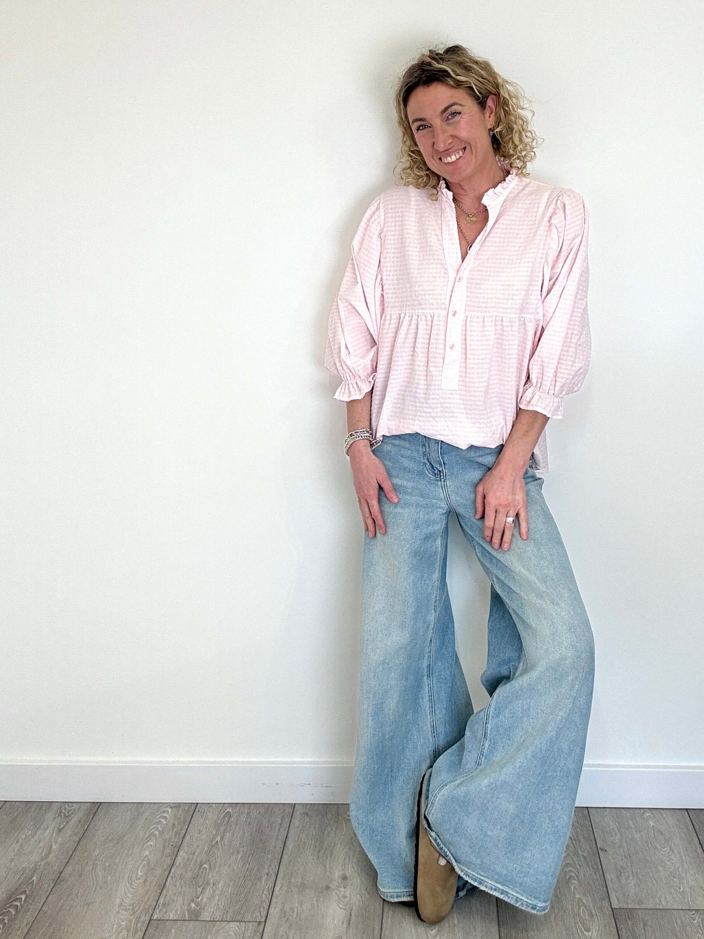 Honey Blouse | Pink Gingham