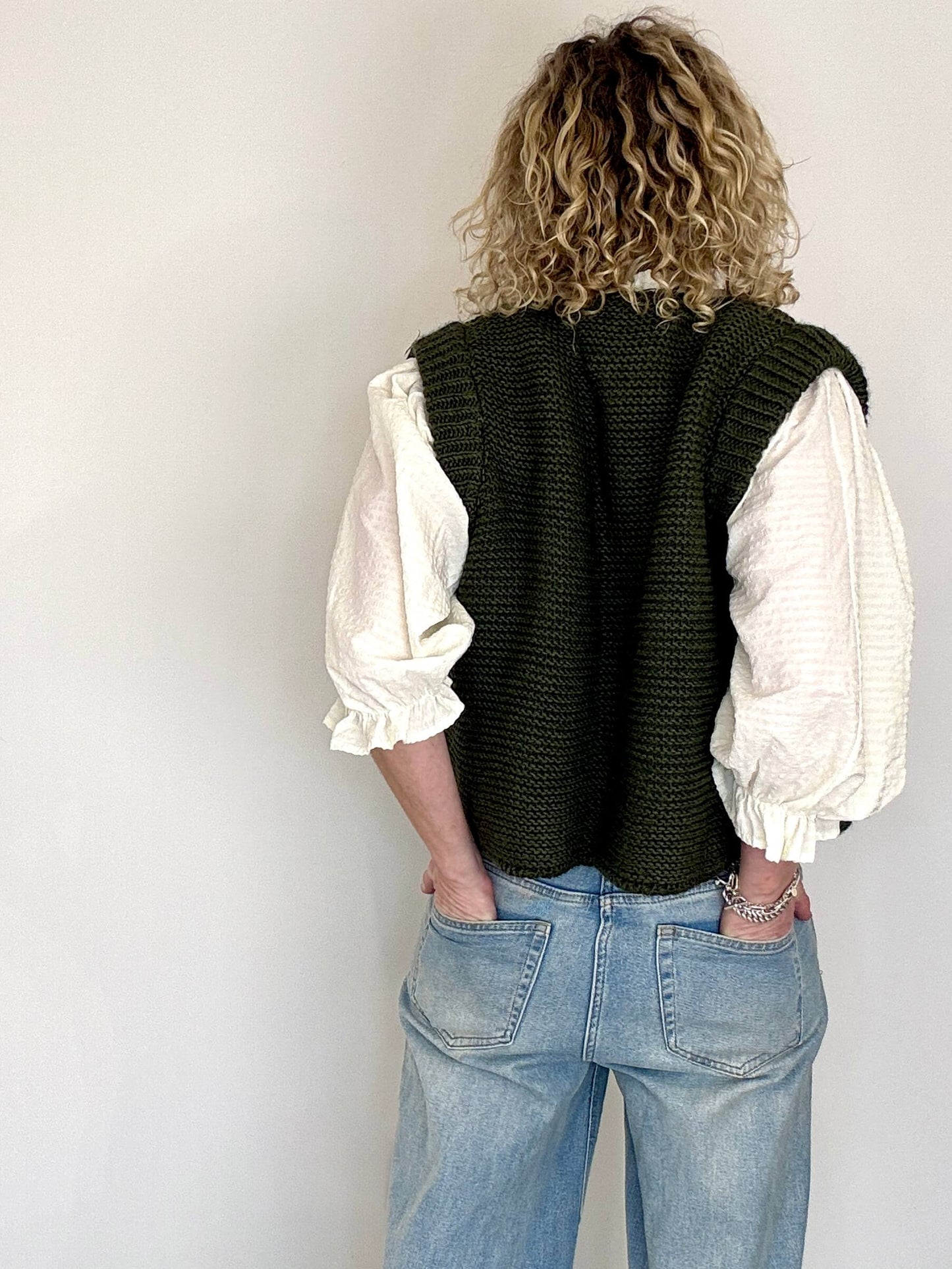 Mia Knitted Gilet | Khaki