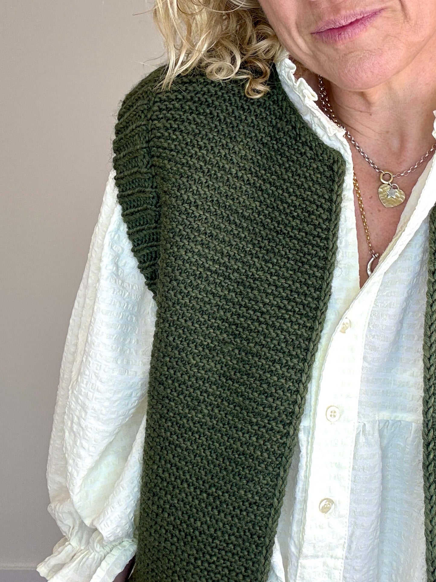 Mia Knitted Gilet | Khaki