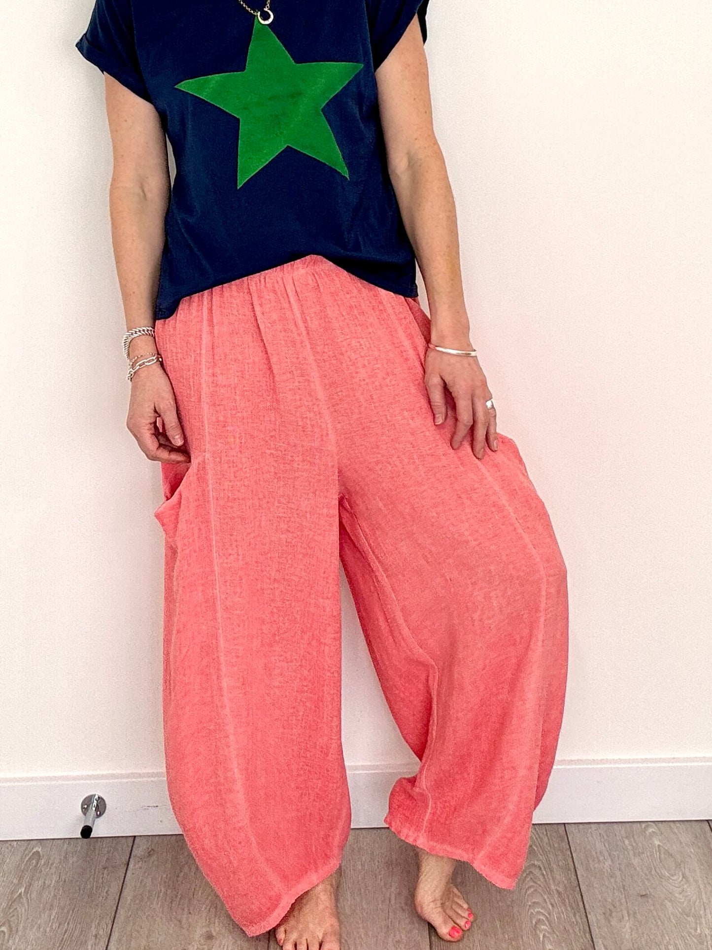 Nomad Barrel Pant | Washed Coral