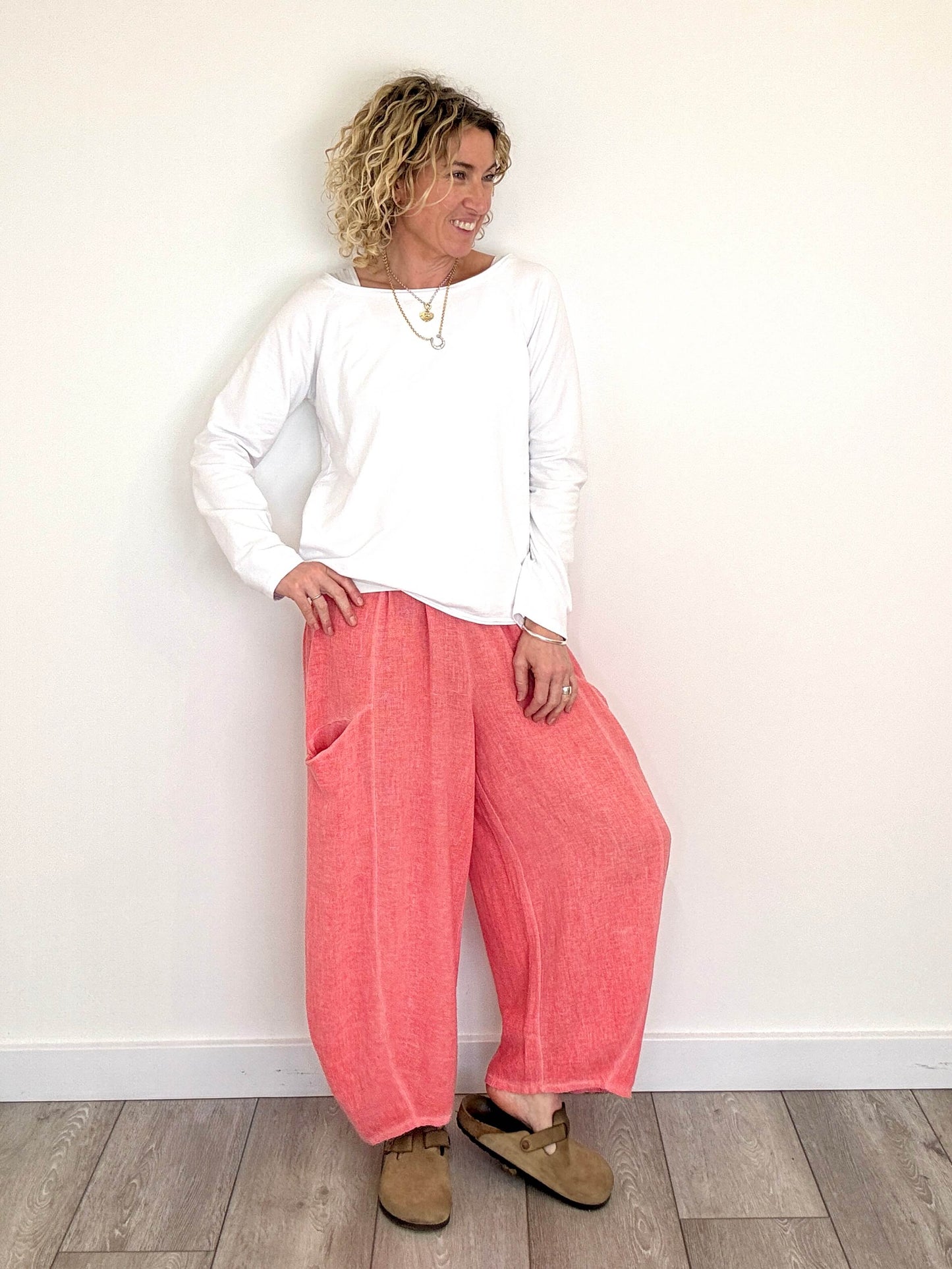 Nomad Barrel Pant | Washed Coral