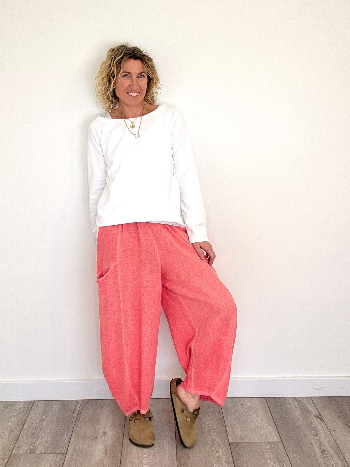 Nomad Barrel Pant | Washed Coral