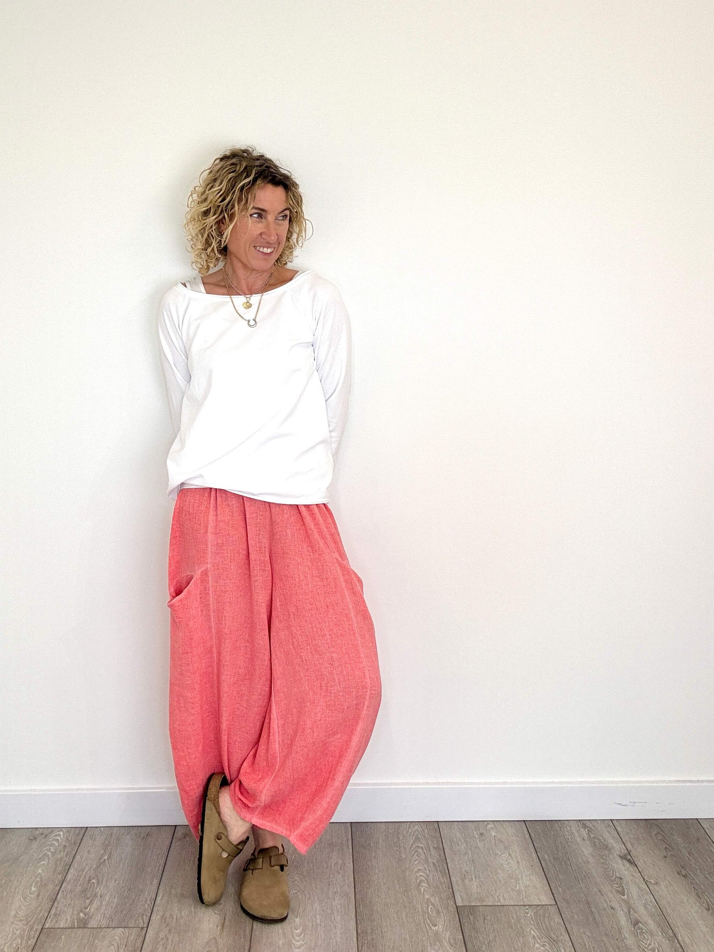 Nomad Barrel Pant | Washed Coral