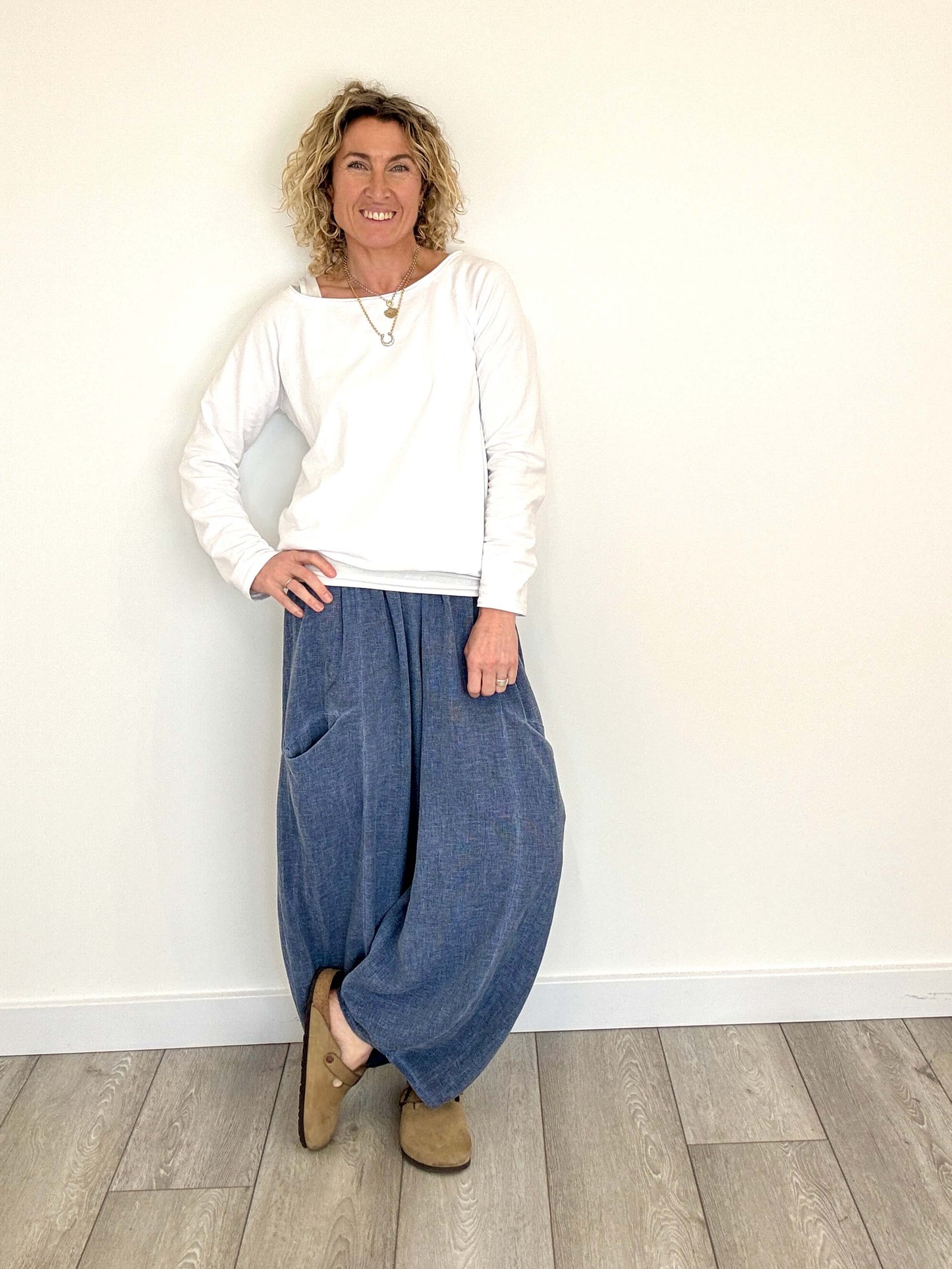 Nomad Barrel Pant | Washed Denim
