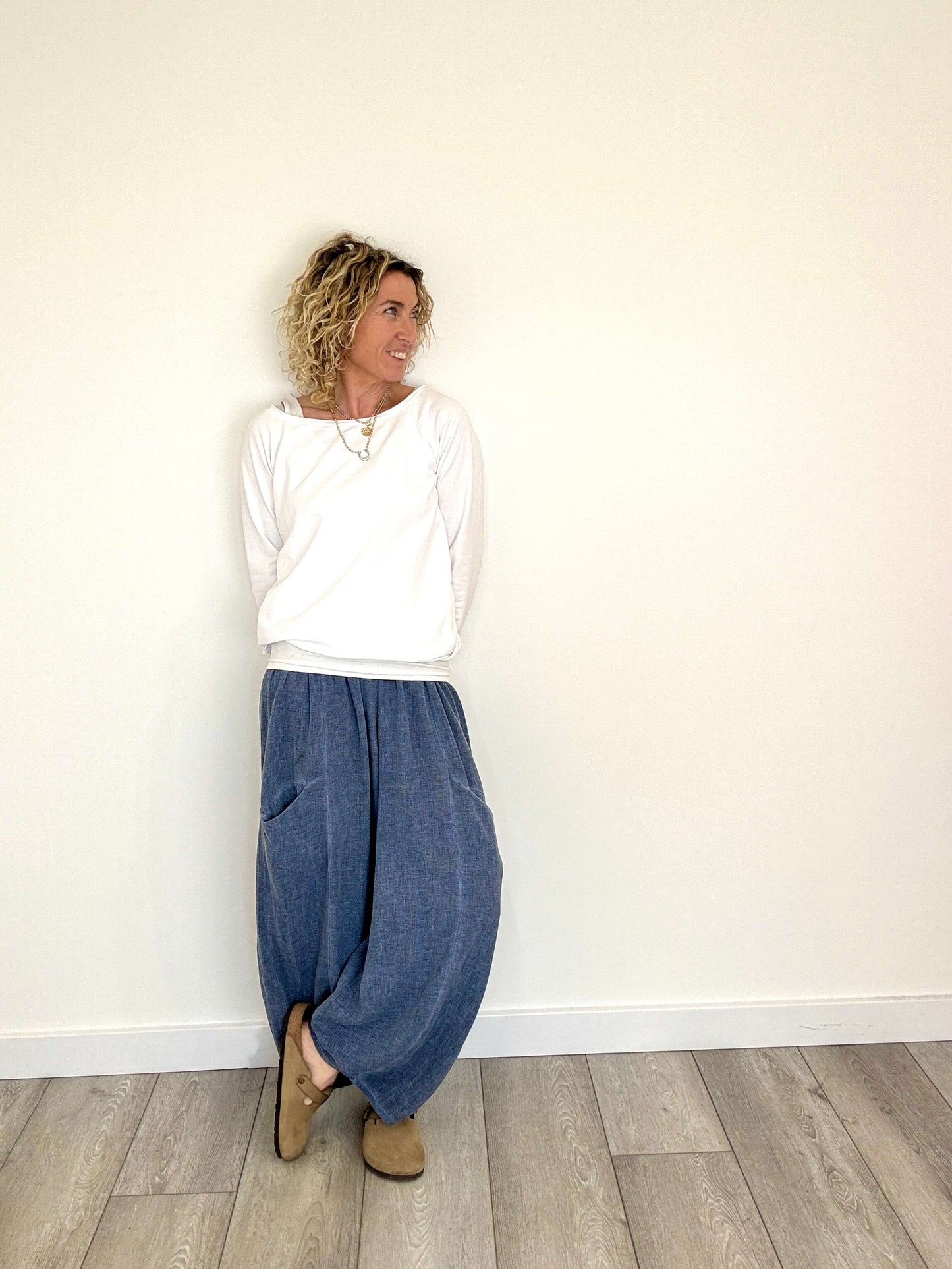 Nomad Barrel Pant | Washed Denim
