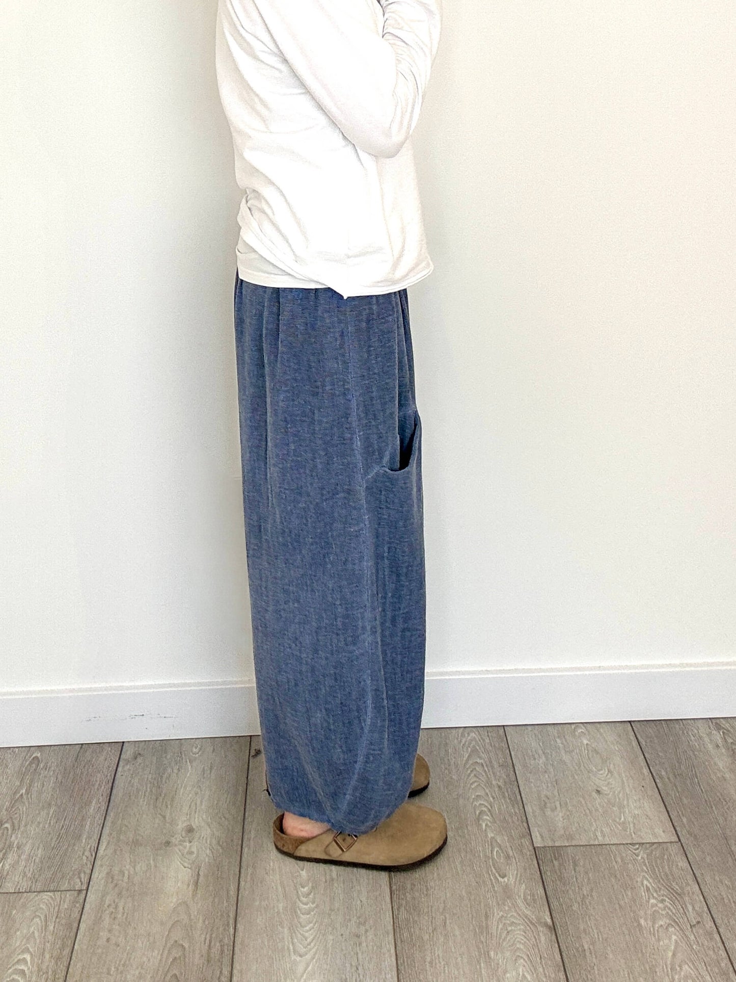 Nomad Barrel Pant | Washed Denim