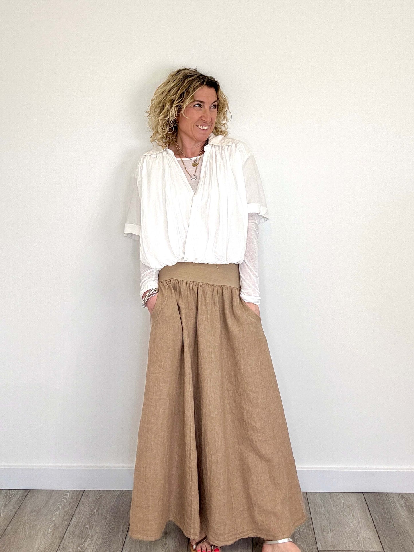 Lilly Maxi Skirt | Latte