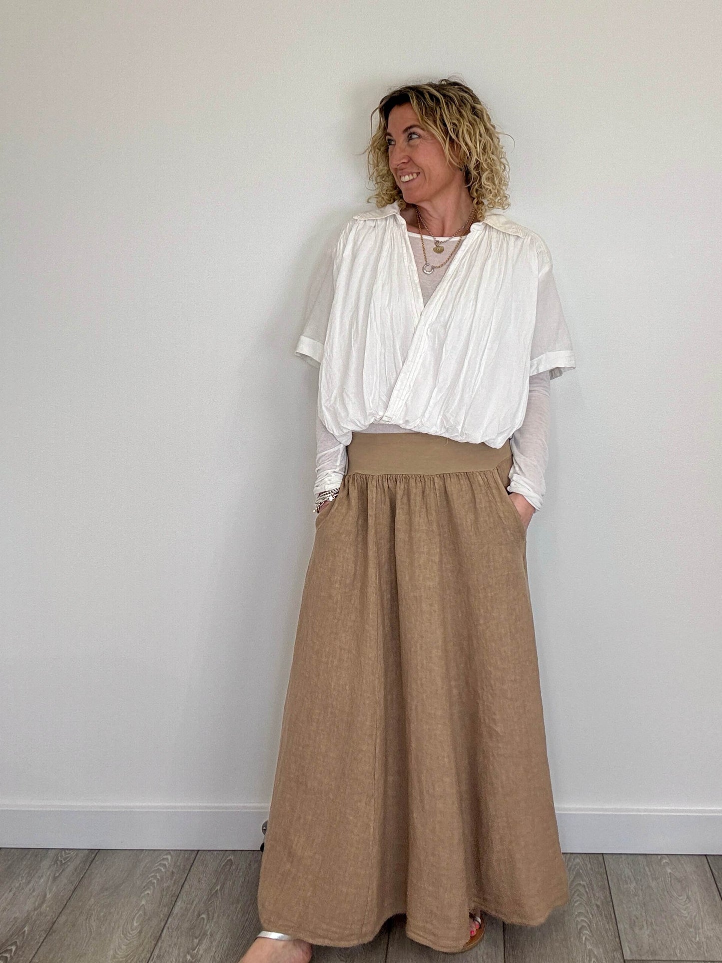 Lilly Maxi Skirt | Latte