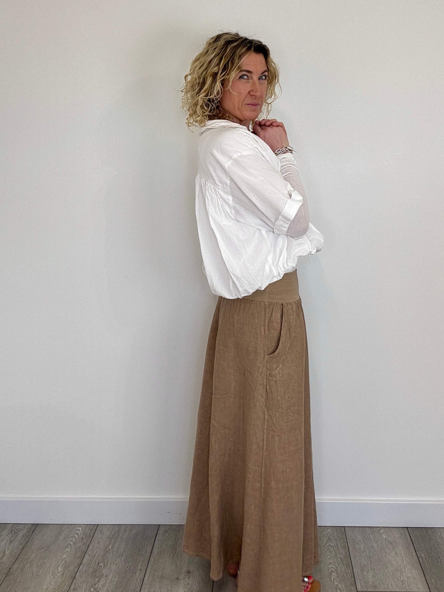 Lilly Maxi Skirt | Latte