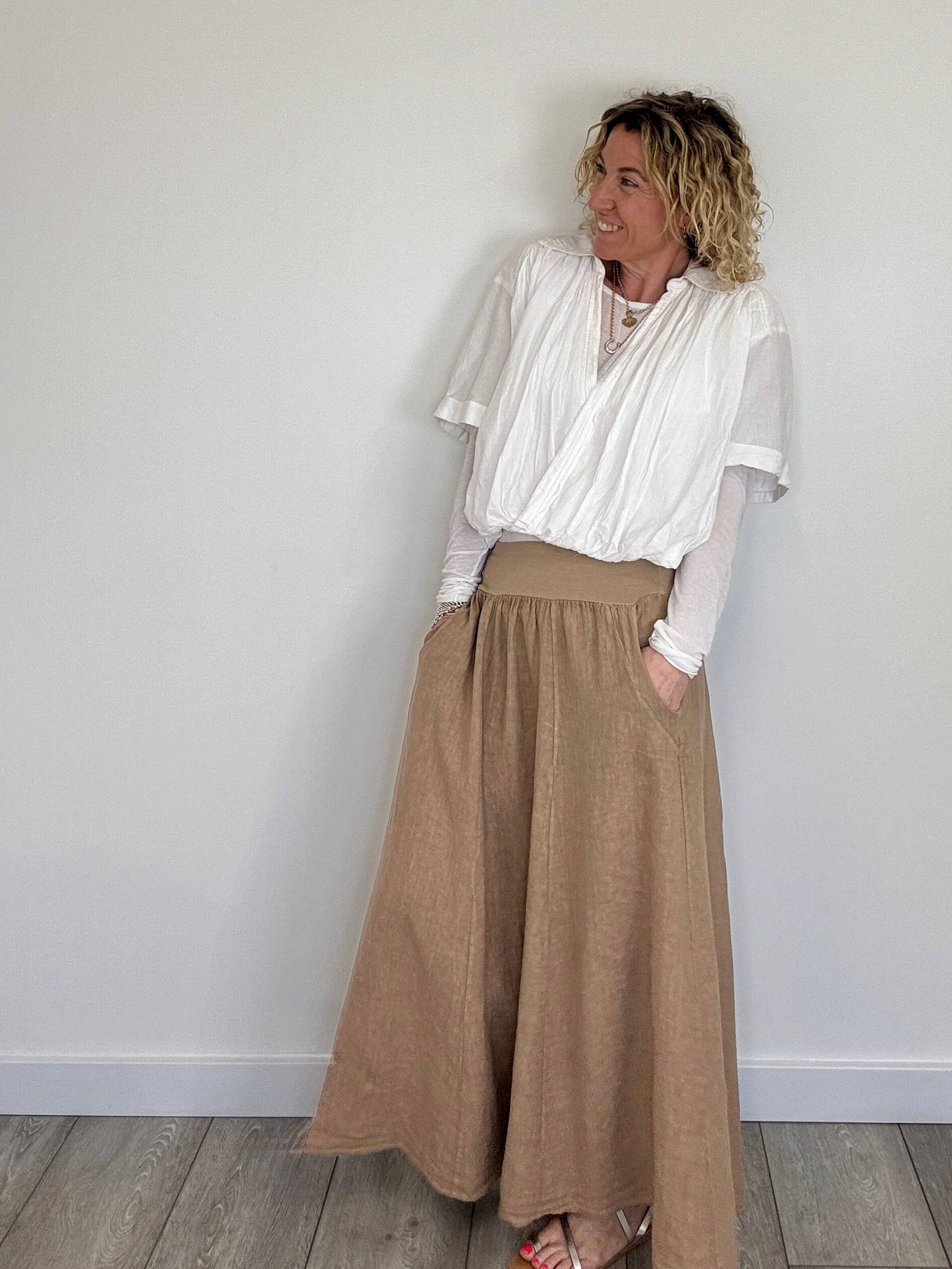 Lilly Maxi Skirt | Latte
