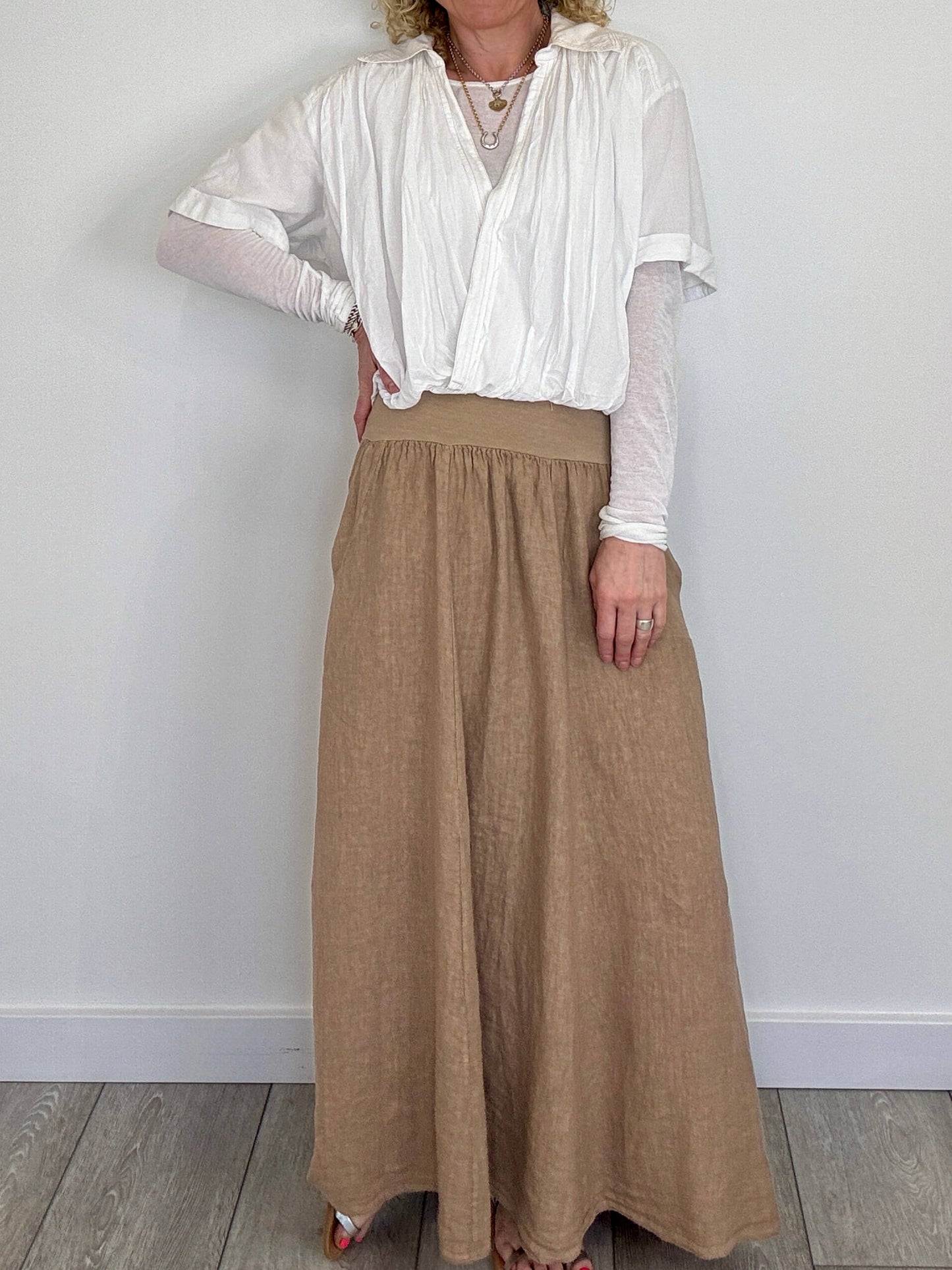 Lilly Maxi Skirt | Latte