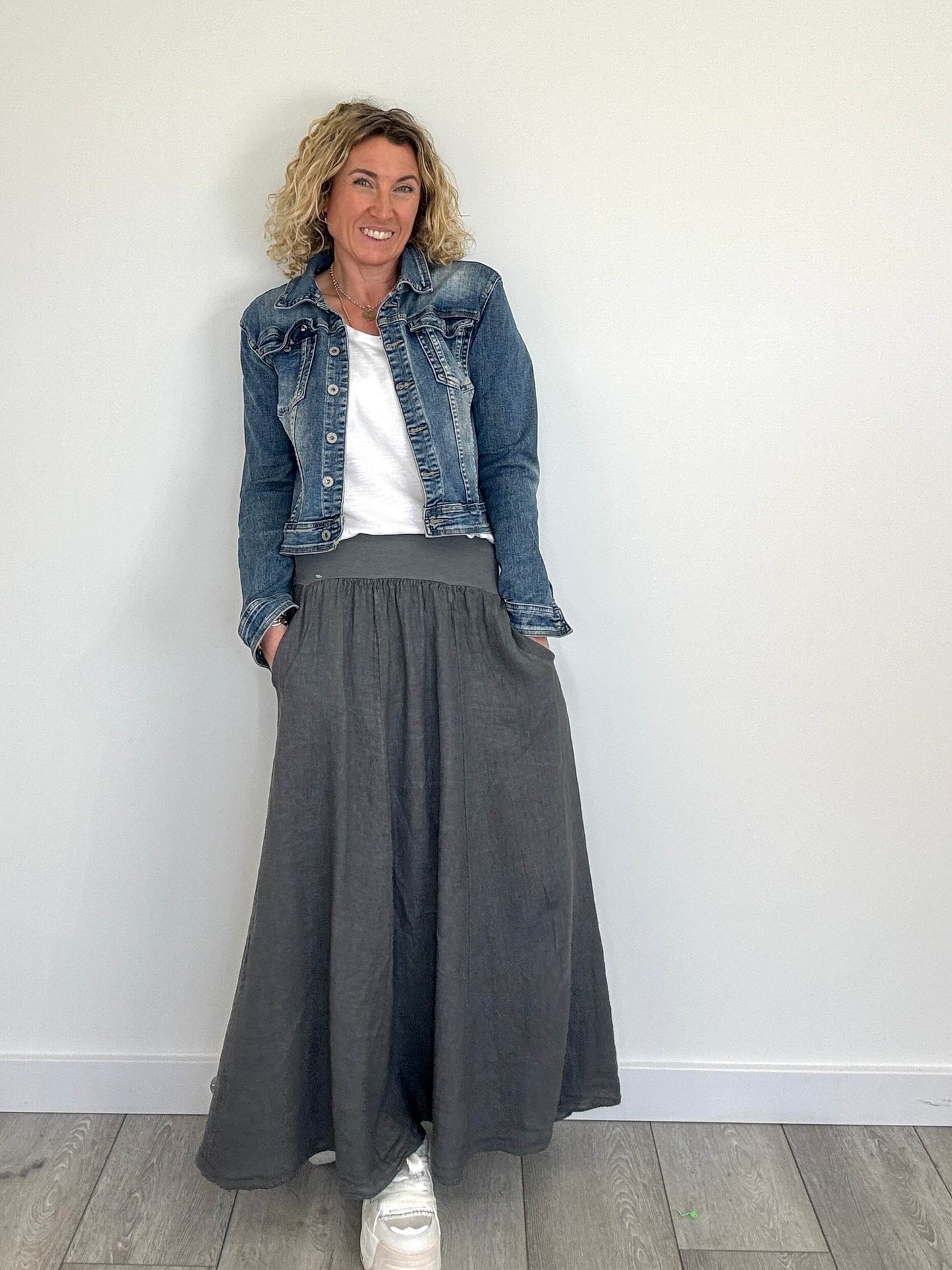 Lilly Maxi Skirt | Slate Grey